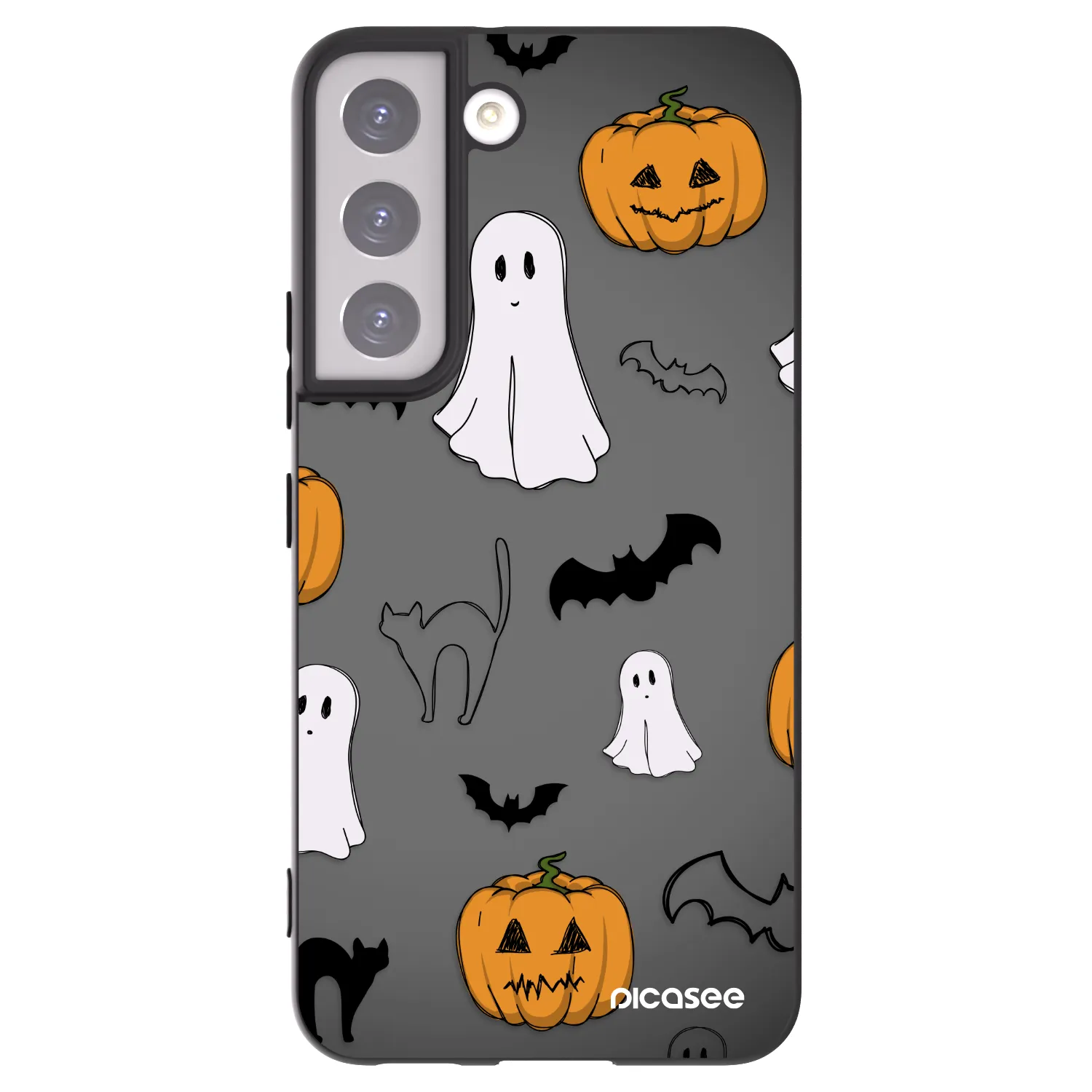 Picasee silikonski črni ovitek za Samsung Galaxy S22 5G - Spooky crew