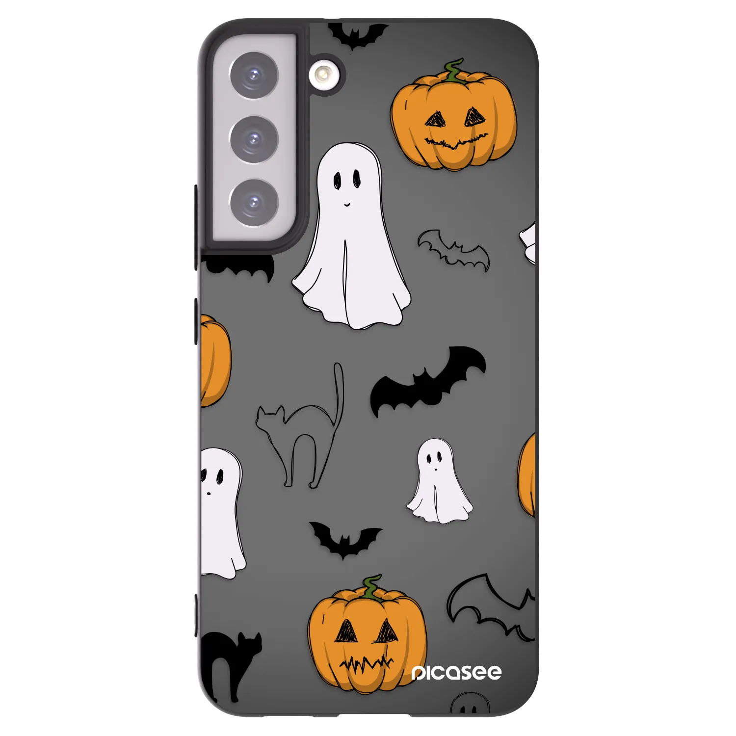 Picasee silikonski črni ovitek za Samsung Galaxy S22+ 5G - Spooky crew