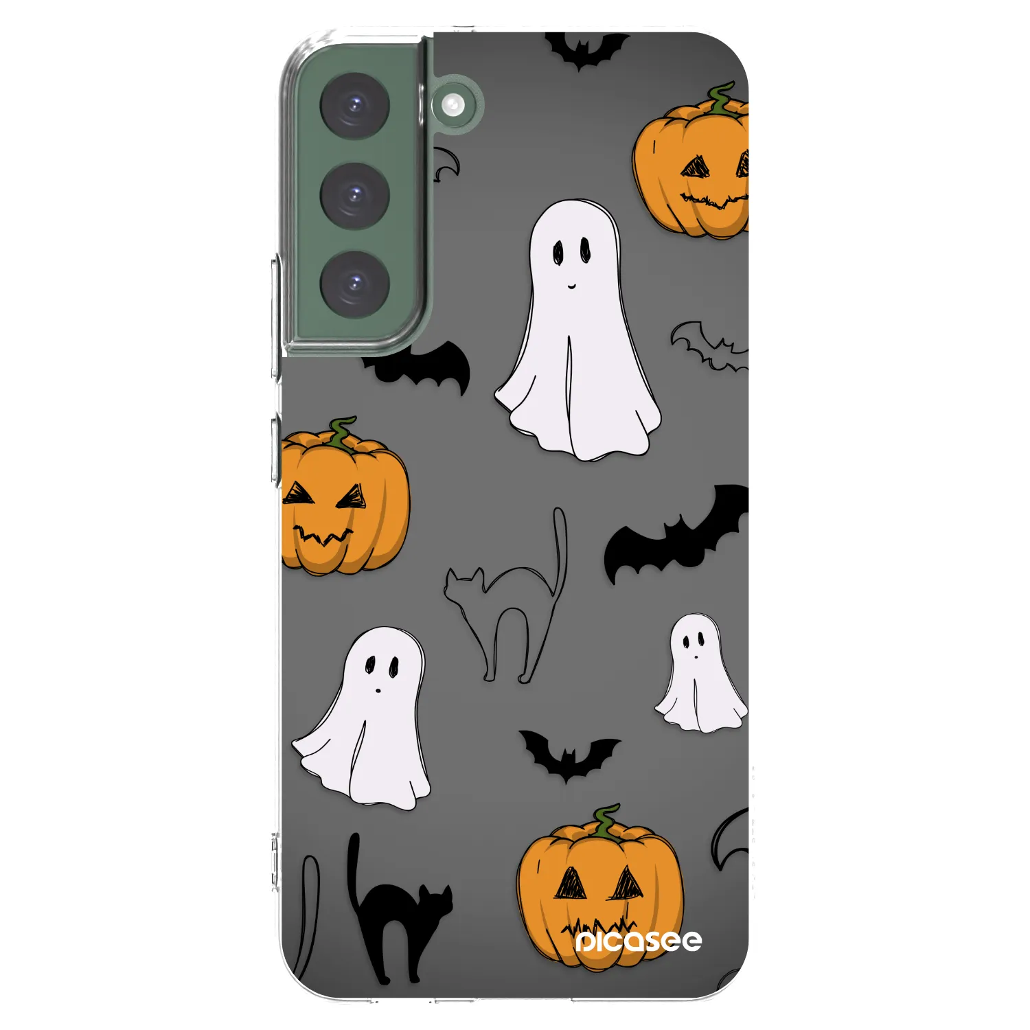 Picasee silikonski prozorni ovitek za Samsung Galaxy S22+ 5G - Spooky crew
