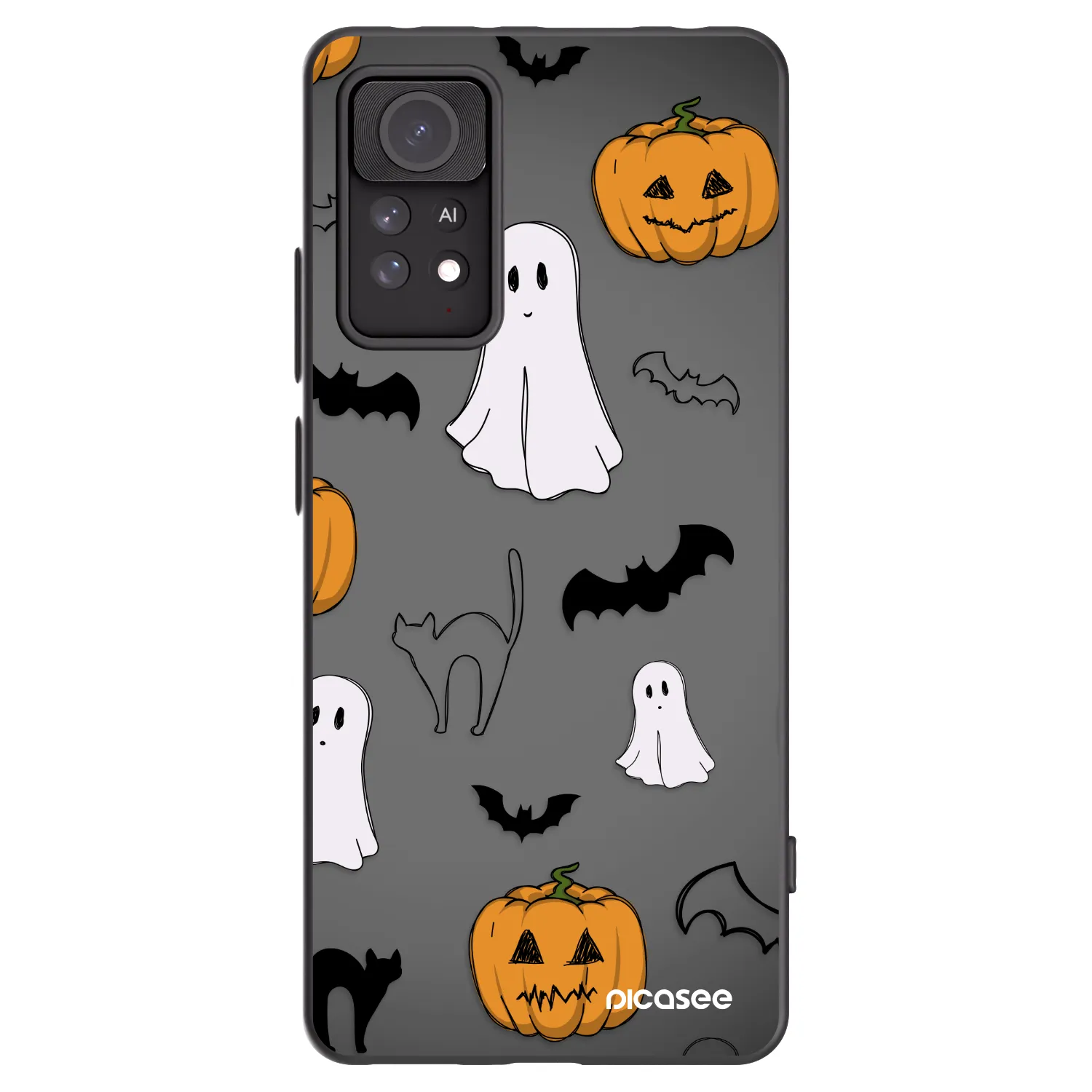 Picasee silikonski črni ovitek za Xiaomi Redmi Note 11 Pro - Spooky crew