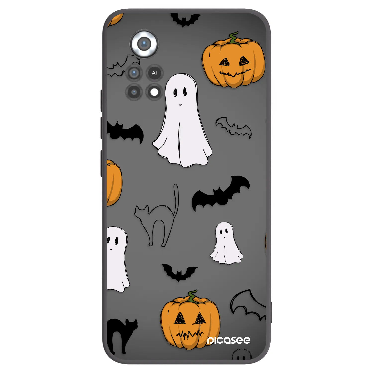 Picasee silikonski črni ovitek za Xiaomi Poco X4 Pro 5G - Spooky crew