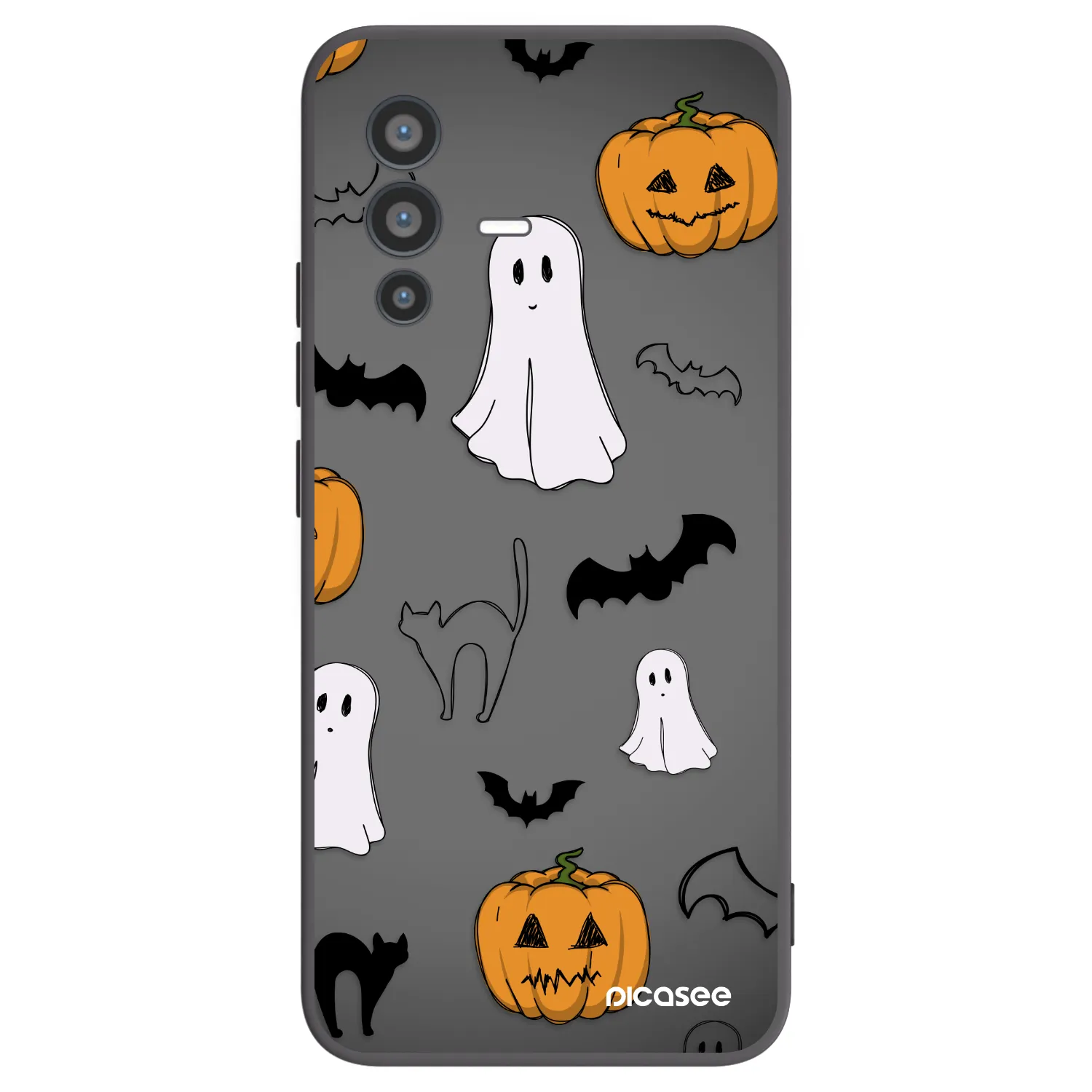 Picasee silikonski črni ovitek za Vivo V23 5G - Spooky crew