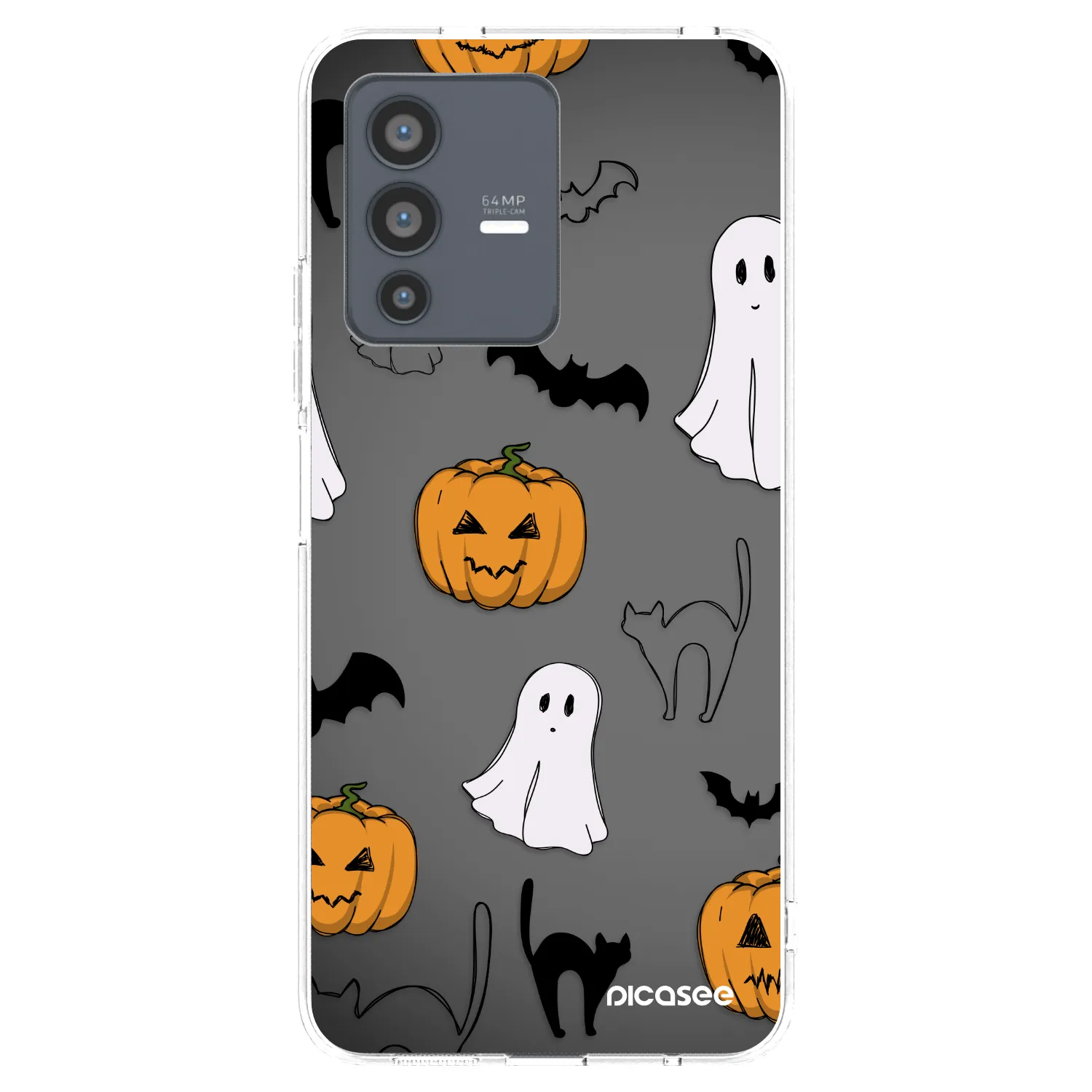 Picasee silikonski prozorni ovitek za Vivo V23 5G - Spooky crew