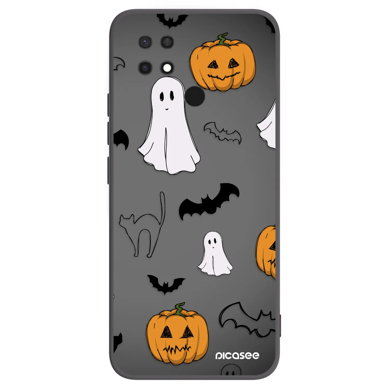 Picasee silikonski črni ovitek za Xiaomi Redmi 10C - Spooky crew