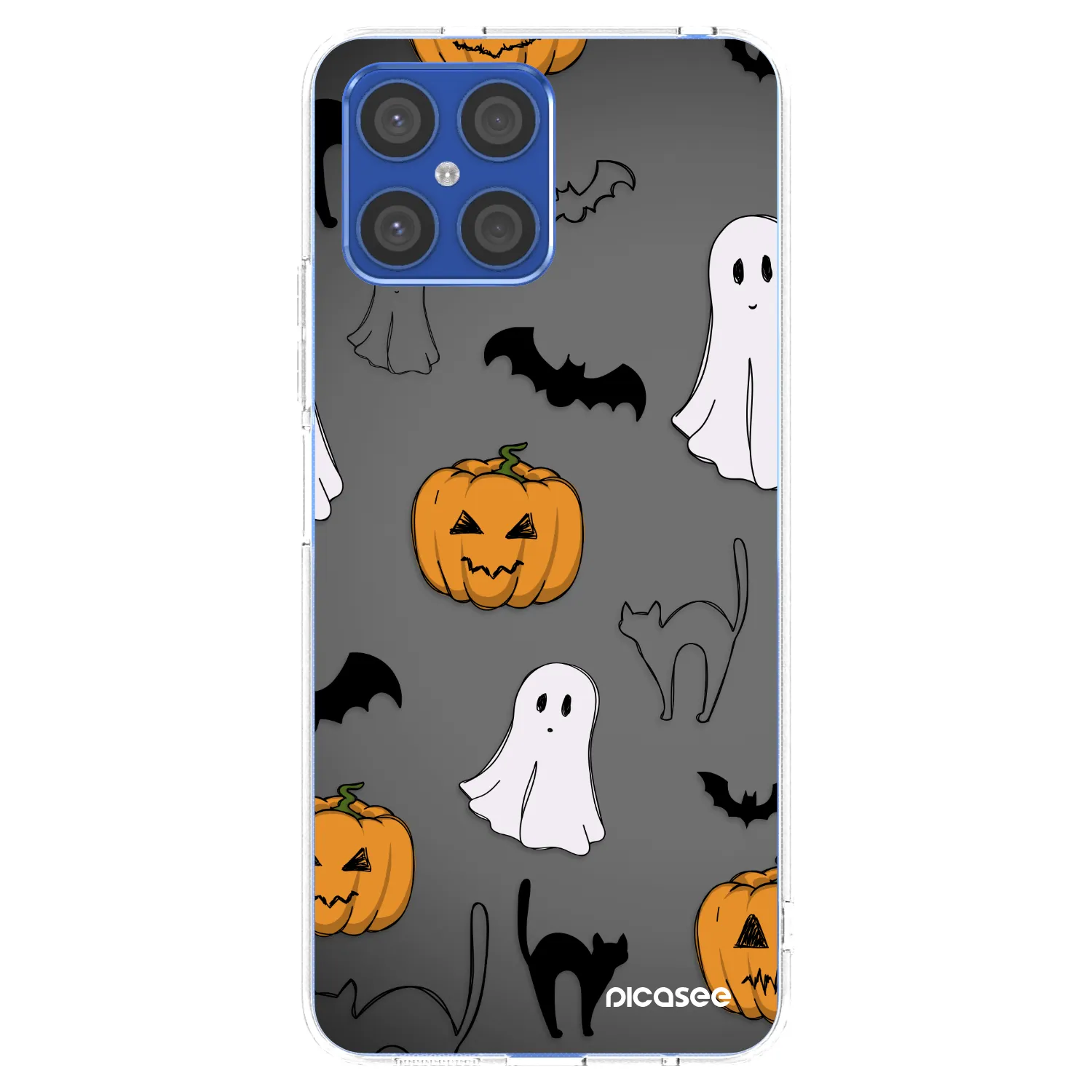 Picasee silikonski prozorni ovitek za Honor X8 4G - Spooky crew