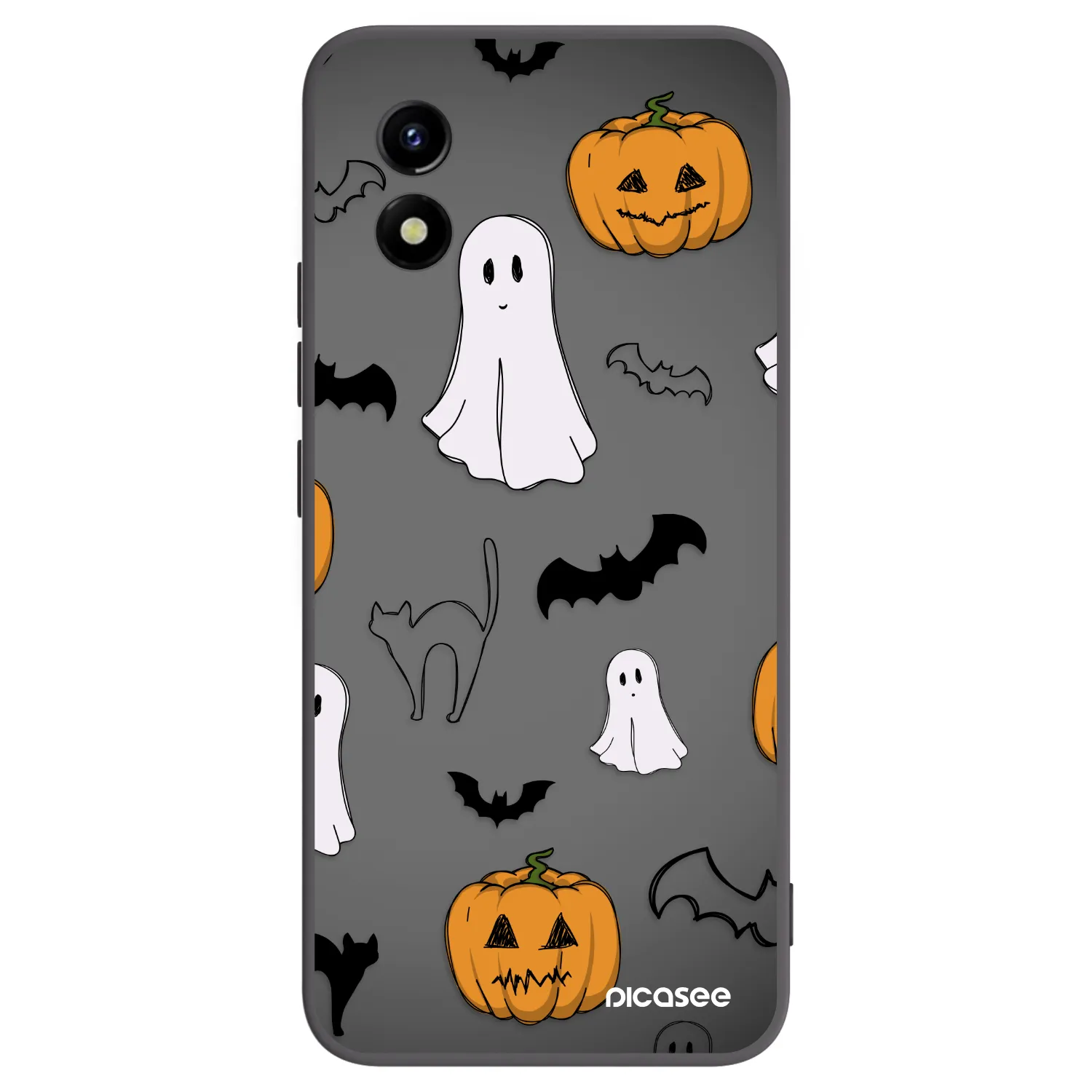 Picasee silikonski črni ovitek za Vivo Y01 - Spooky crew