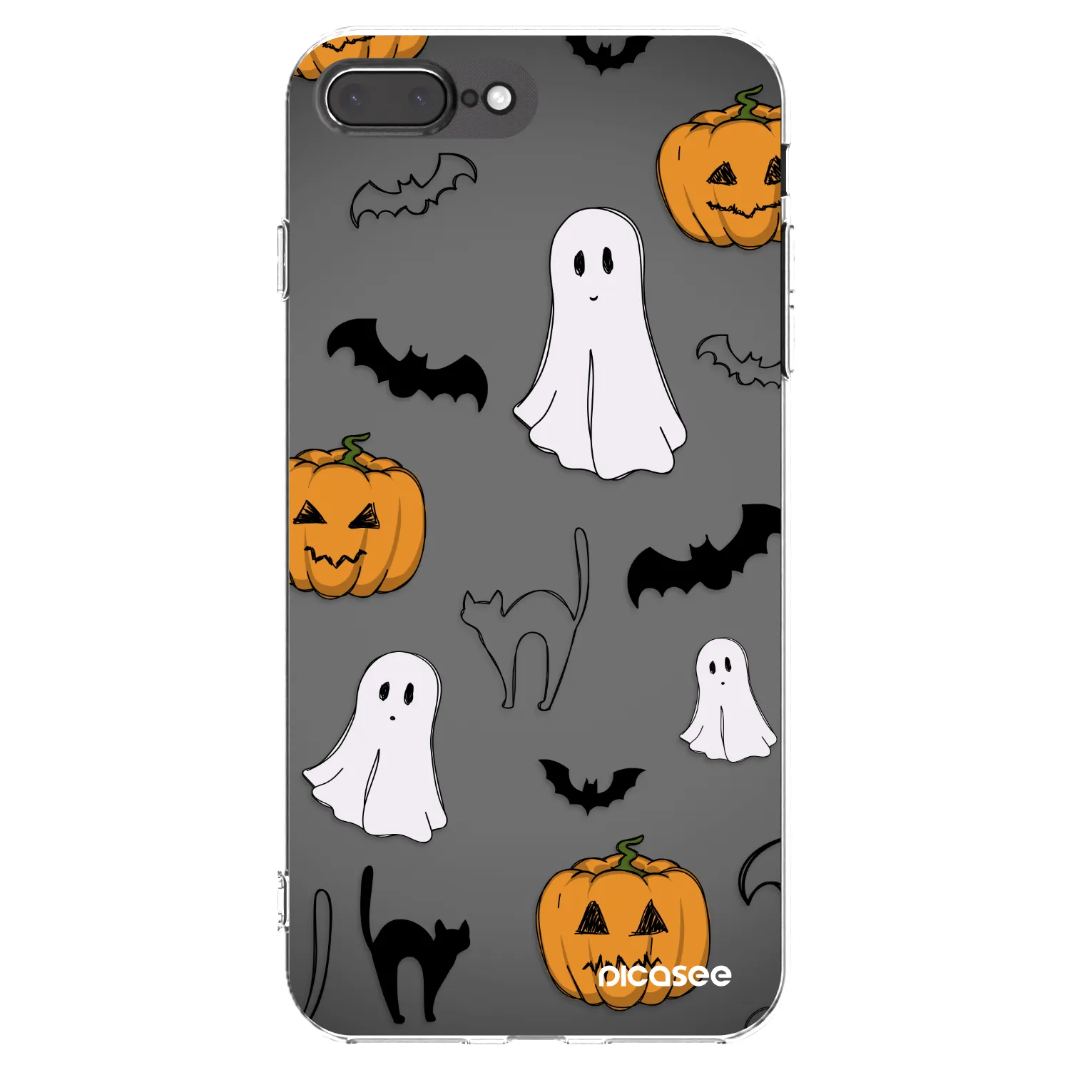 Picasee silikonski prozorni ovitek za Apple iPhone 8 Plus - Spooky crew