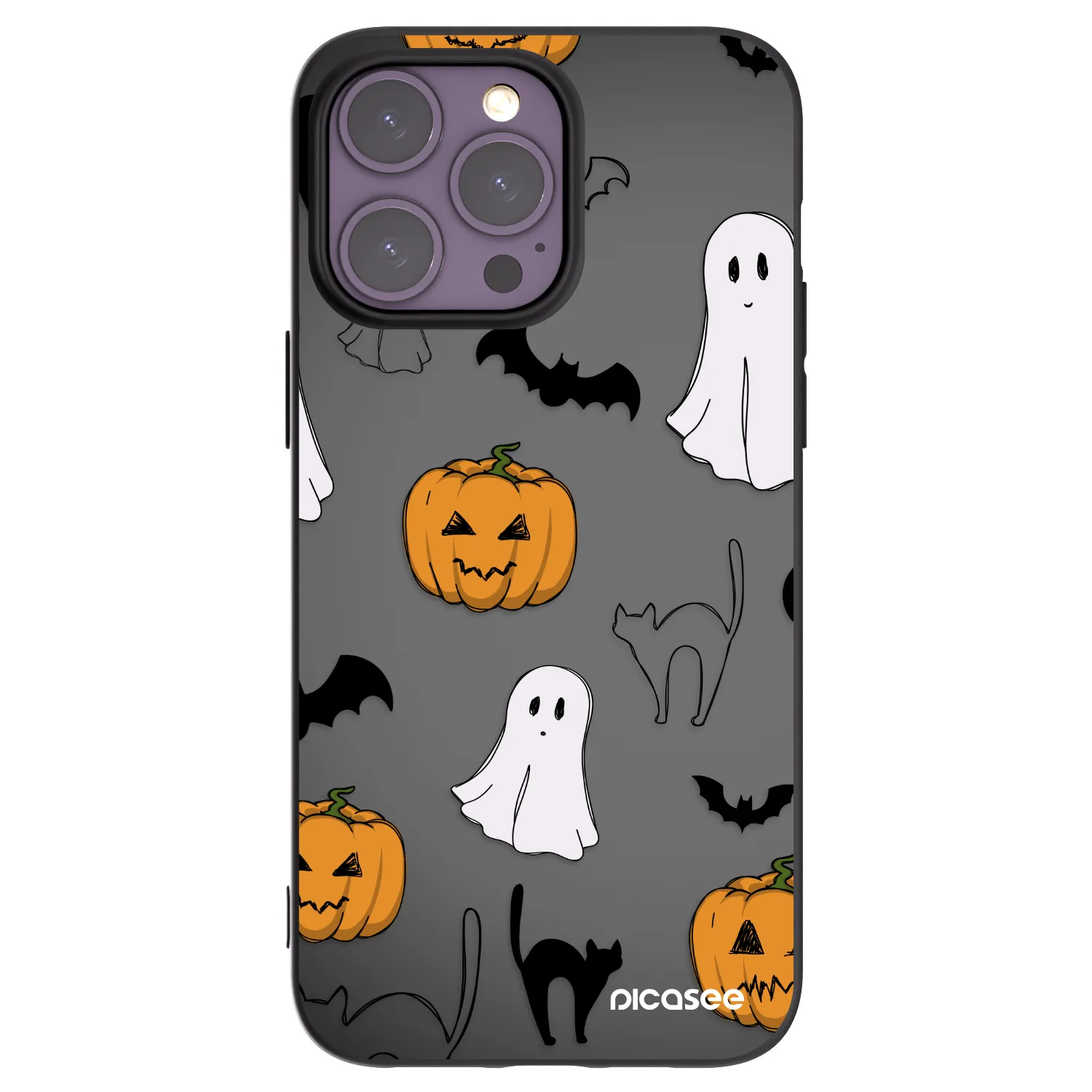 Picasee silikonski črni ovitek za Apple iPhone 14 Pro Max - Spooky crew