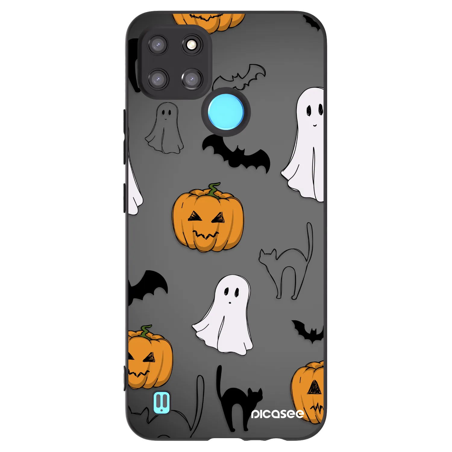 Picasee silikonski črni ovitek za Realme C21Y - Spooky crew