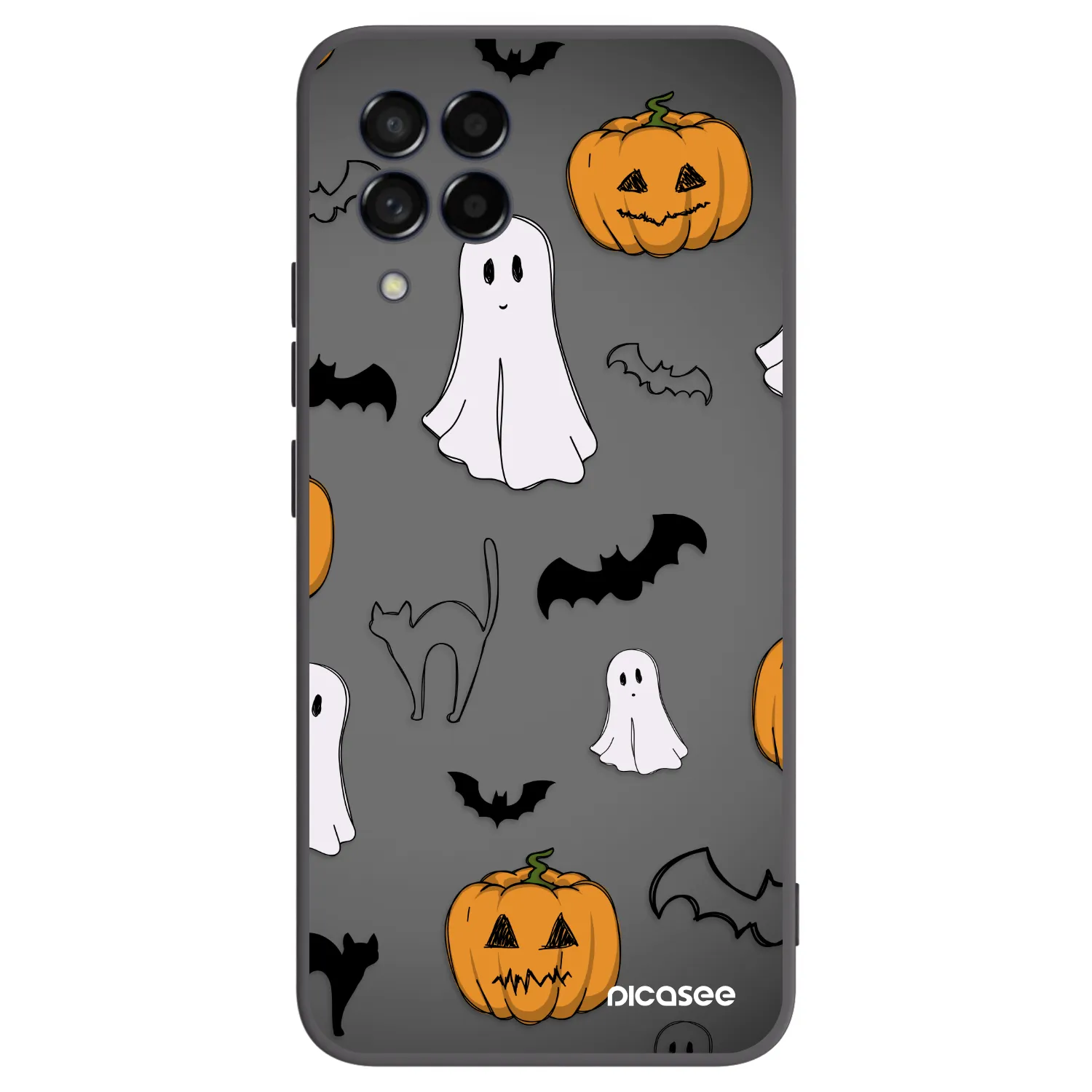 Picasee silikonski črni ovitek za Samsung Galaxy M53 5G - Spooky crew