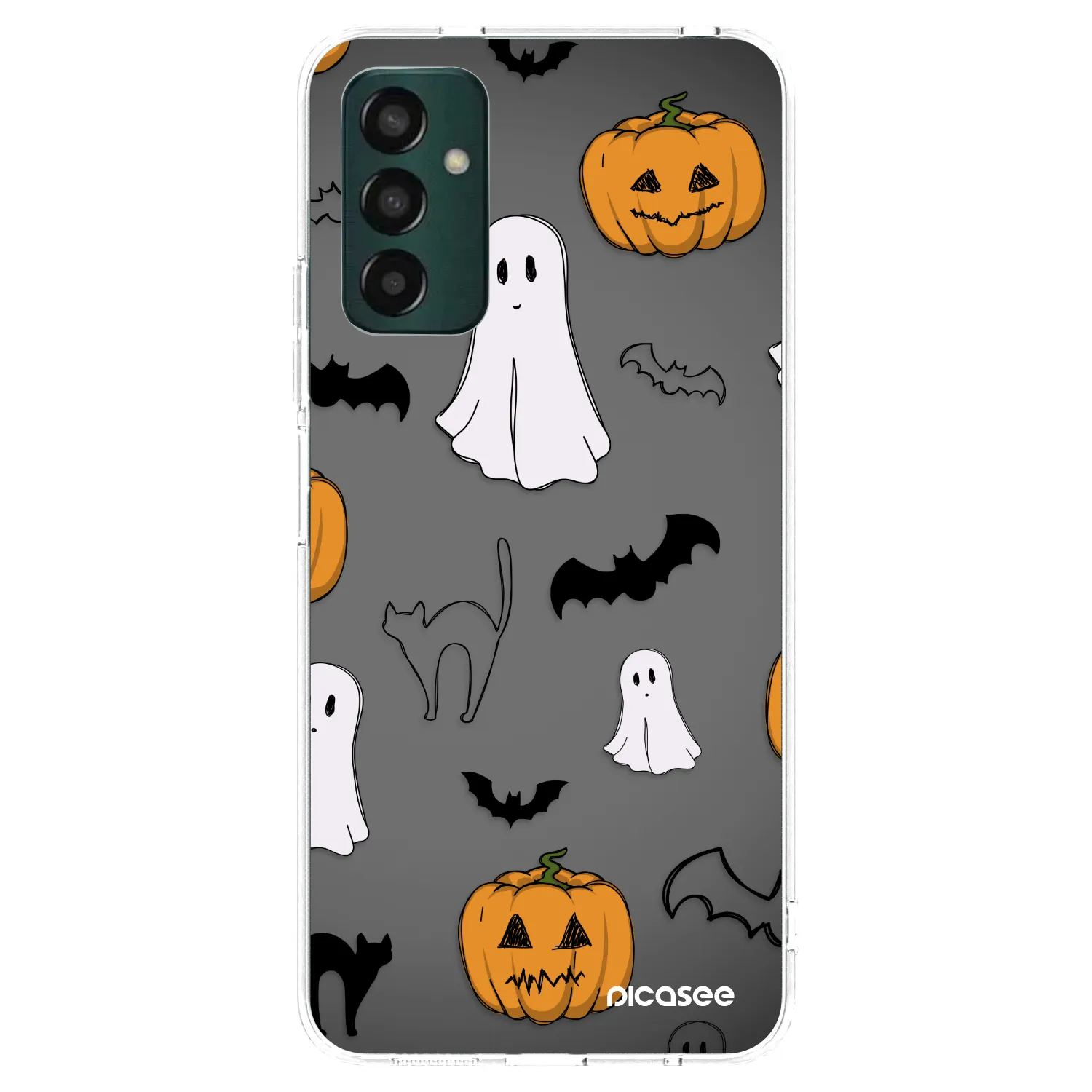 Picasee silikonski prozorni ovitek za Samsung Galaxy M13 M135F - Spooky crew