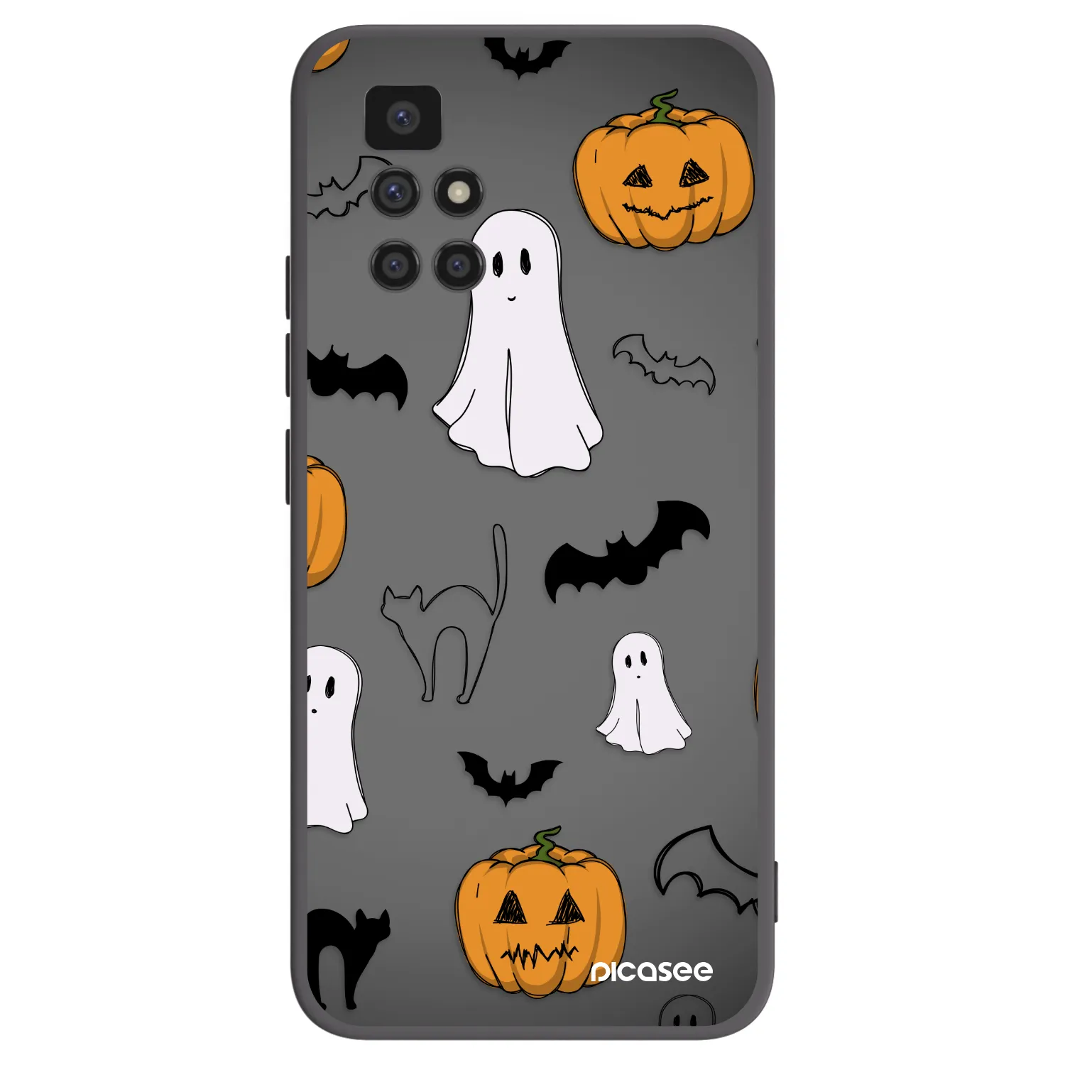 Picasee silikonski črni ovitek za Xiaomi Redmi 10 (2022) - Spooky crew