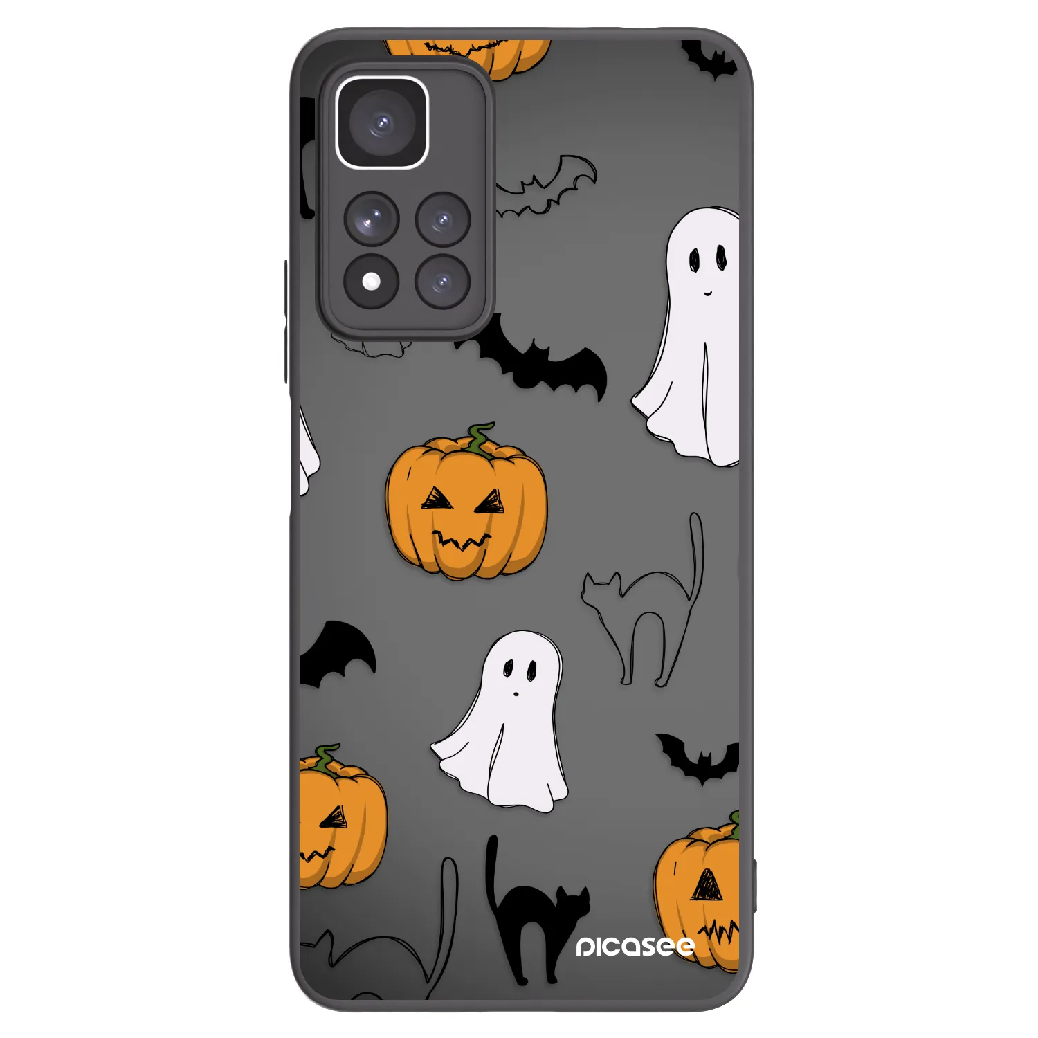 Picasee silikonski črni ovitek za Xiaomi Redmi Note 11 Pro+ 5G - Spooky crew