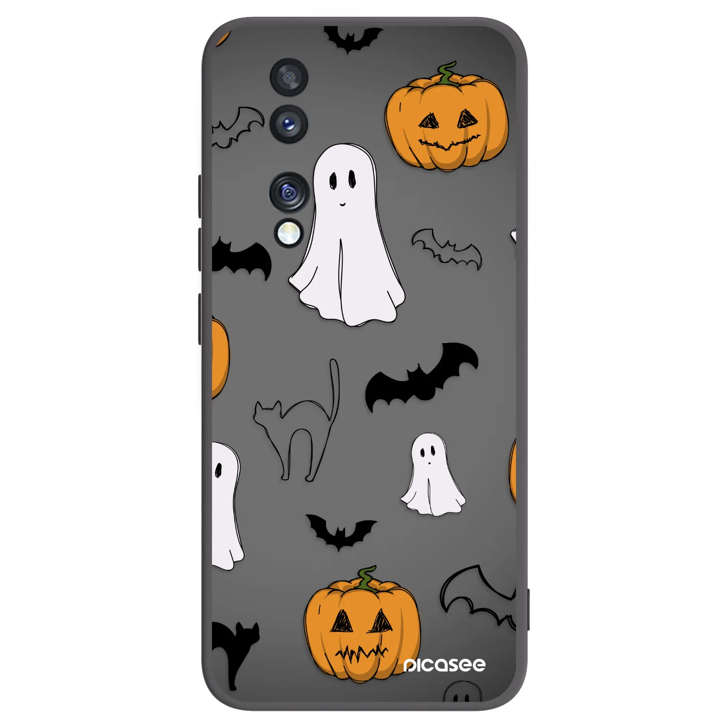 Picasee silikonski črni ovitek za Honor 70 - Spooky crew