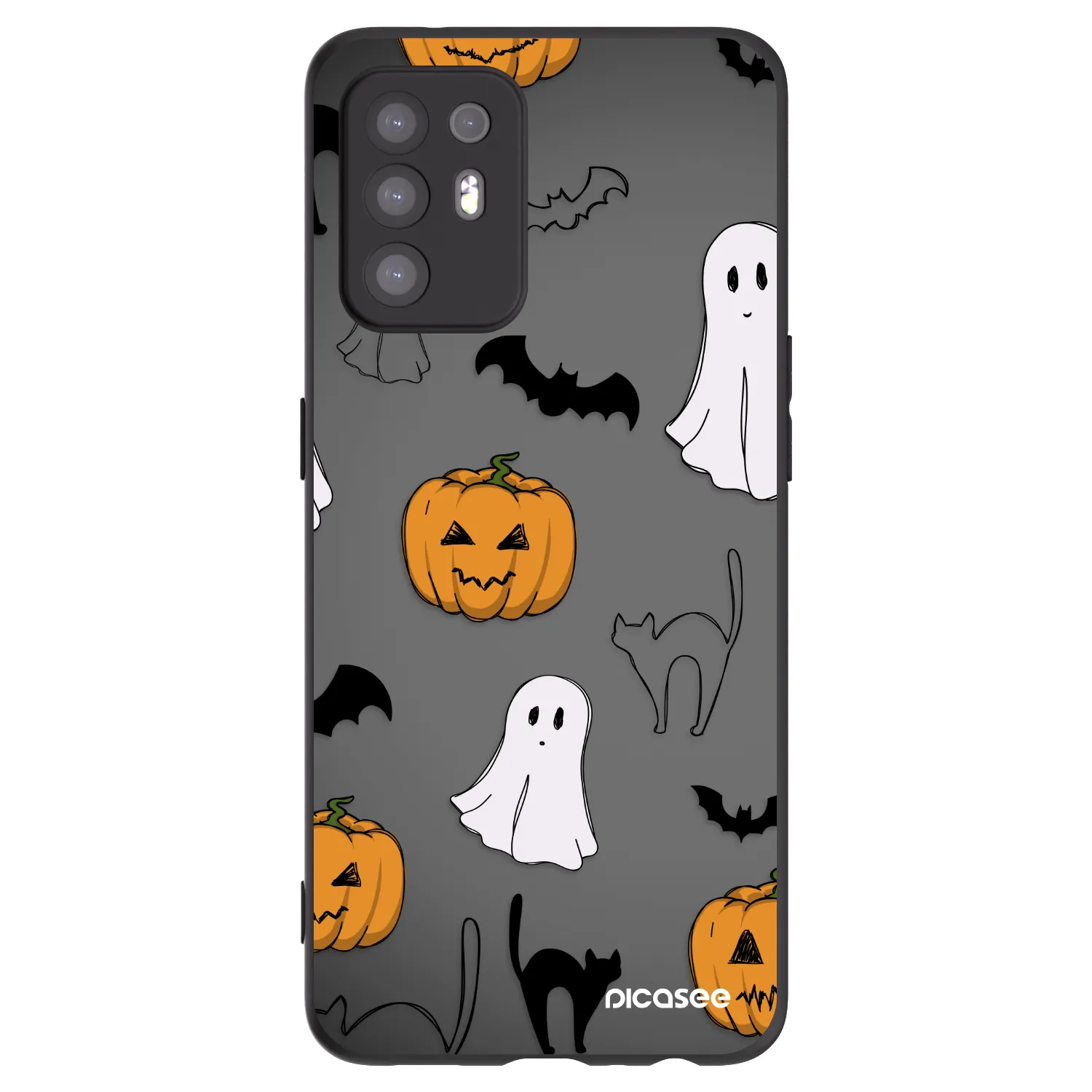 Picasee silikonski črni ovitek za OPPO A94 5G - Spooky crew