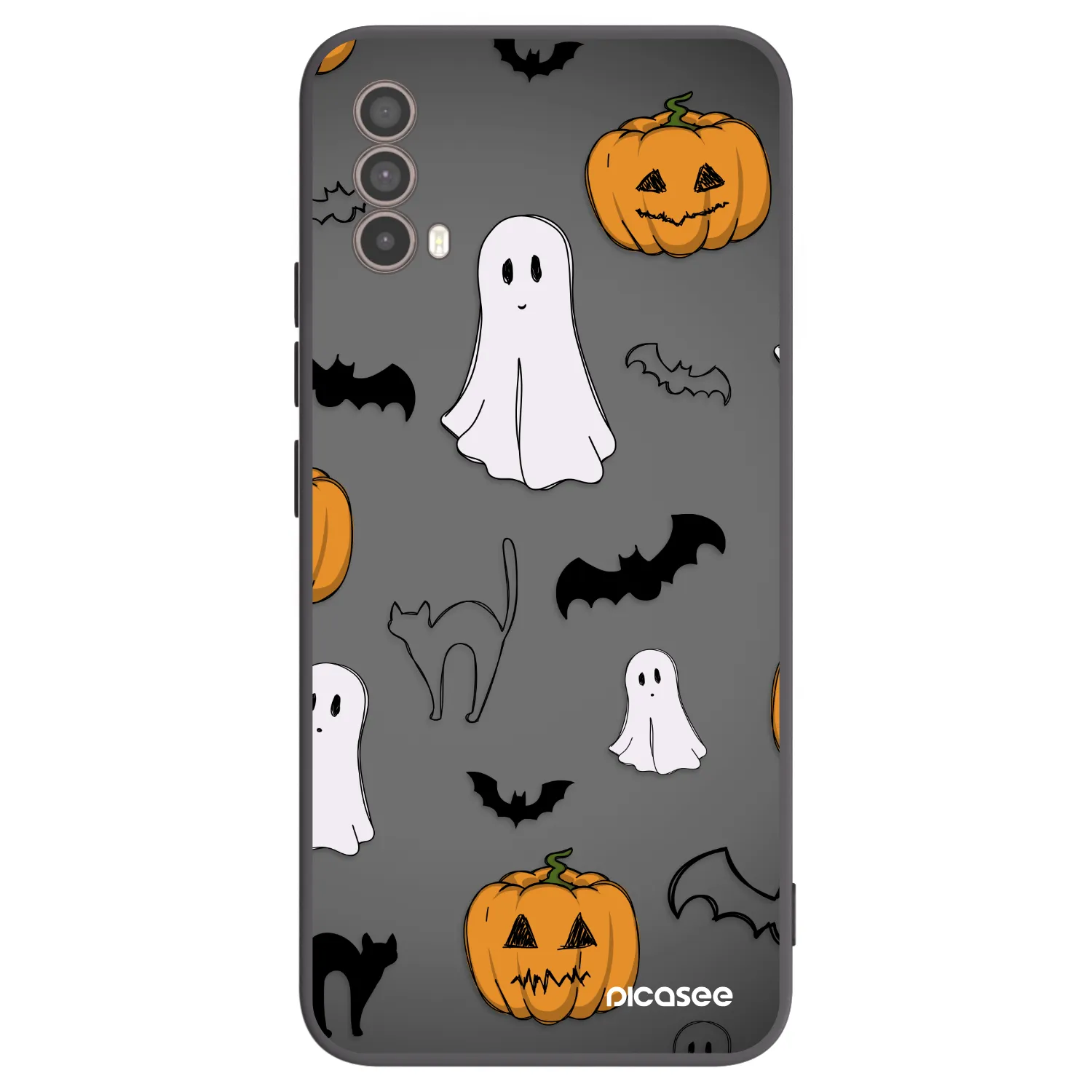 Picasee silikonski črni ovitek za Motorola Moto E40 - Spooky crew