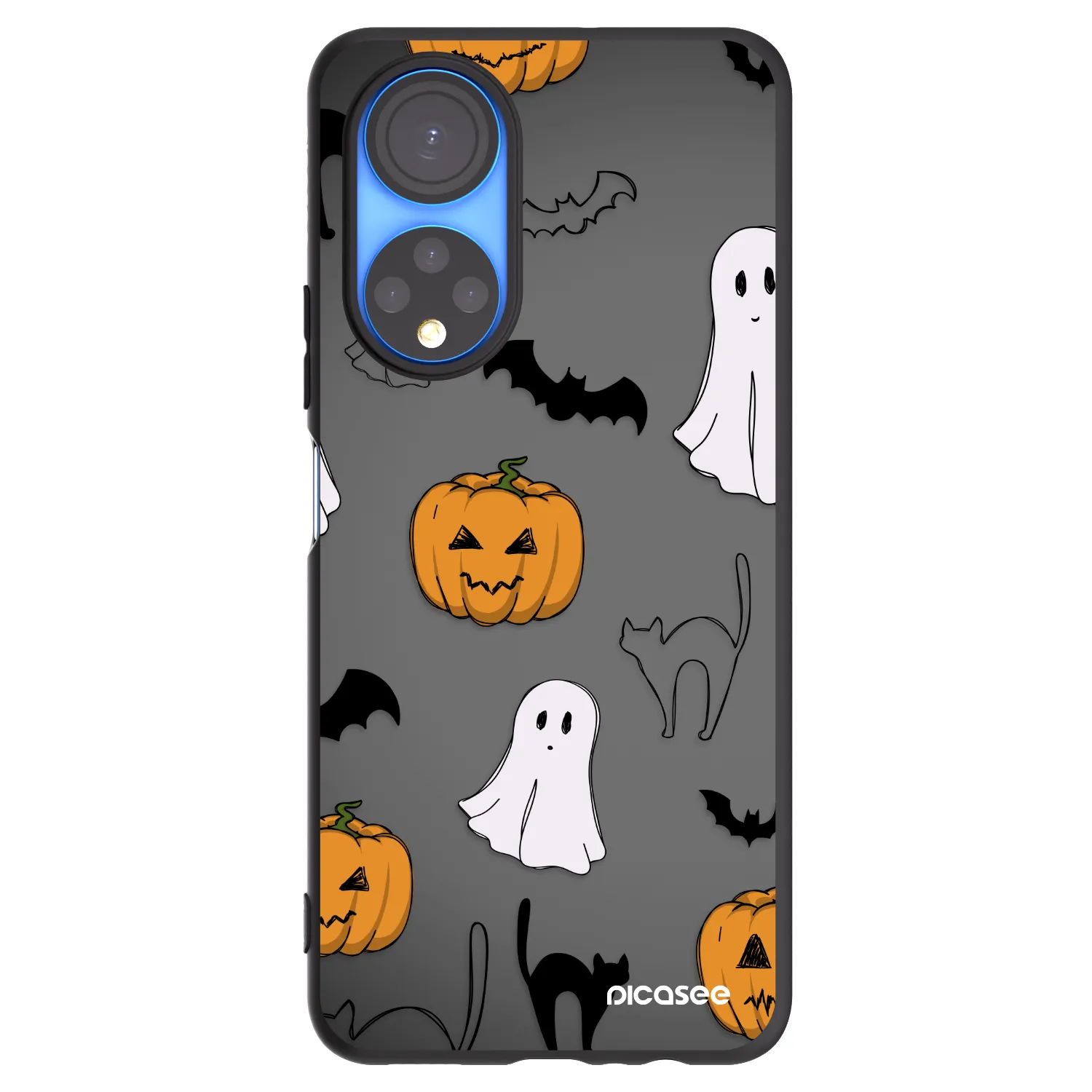 Picasee silikonski črni ovitek za Honor X7 - Spooky crew