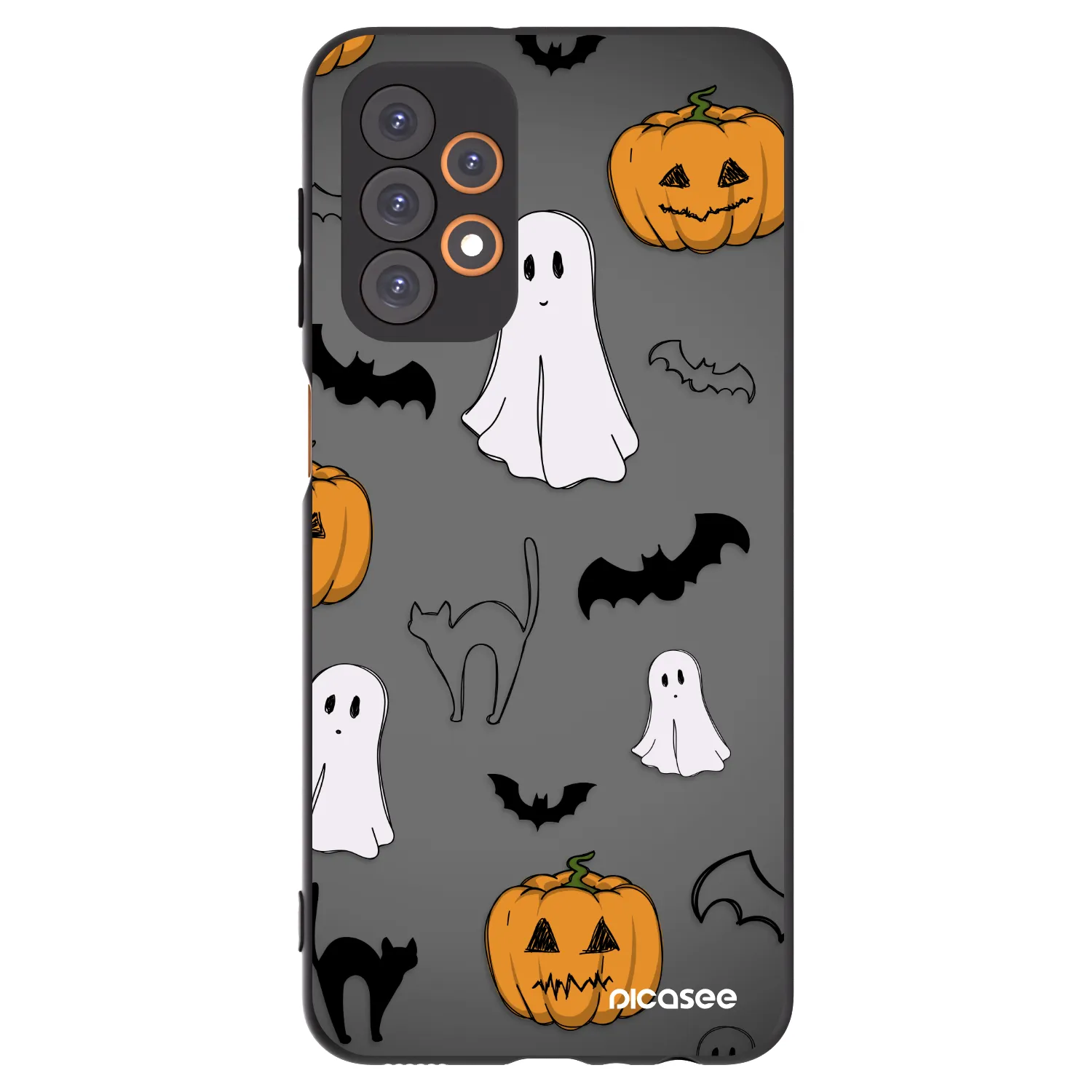 Picasee silikonski črni ovitek za Samsung Galaxy A23 A235F 4G - Spooky crew