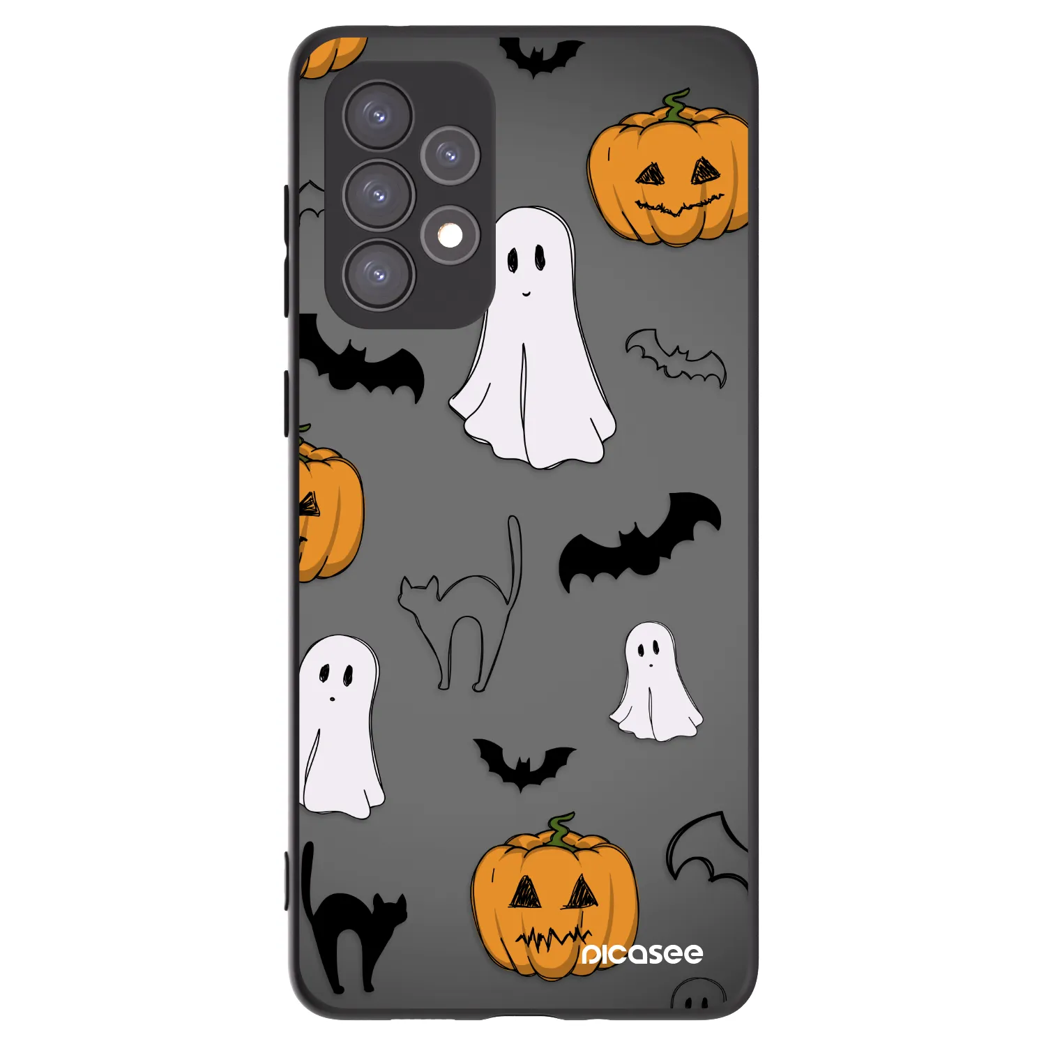 Picasee silikonski črni ovitek za Samsung Galaxy A73 5G - Spooky crew