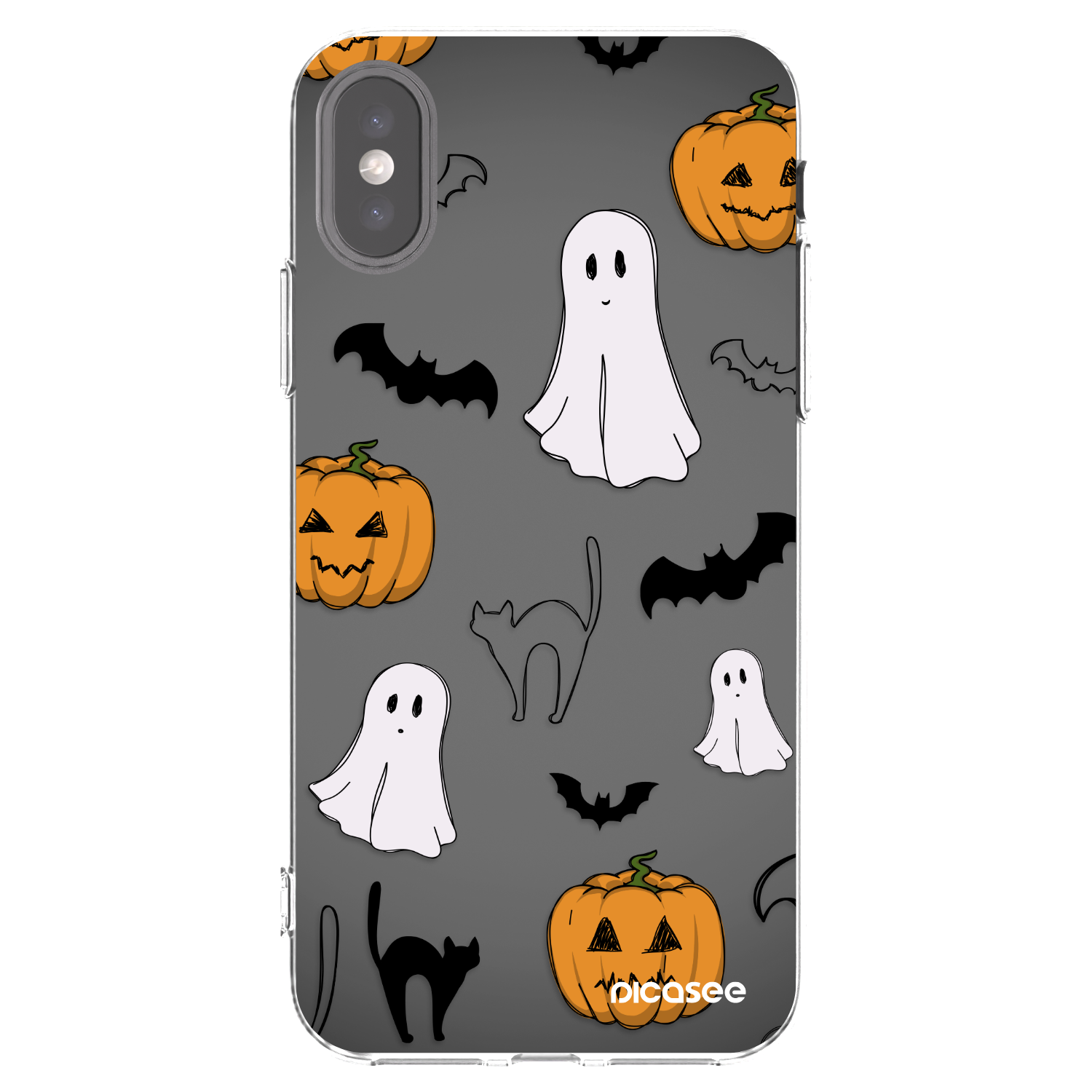 Picasee silikonski prozorni ovitek za Apple iPhone X/XS - Spooky crew