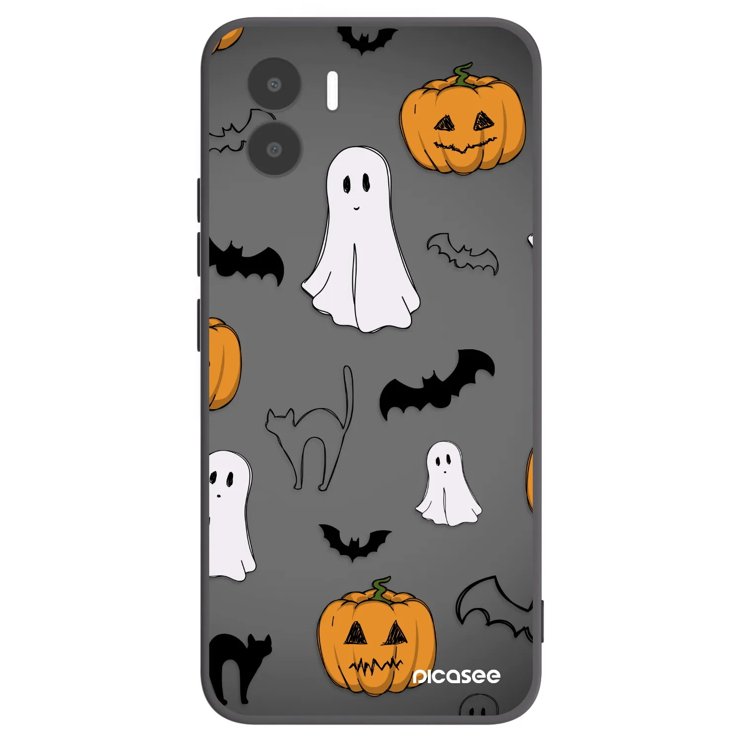 Picasee silikonski črni ovitek za Xiaomi Redmi A1 - Spooky crew