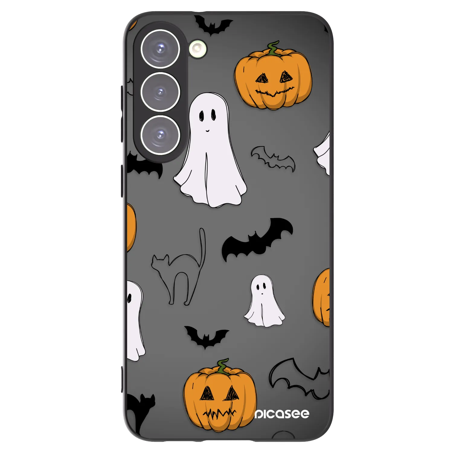 Picasee silikonski črni ovitek za Samsung Galaxy S23+ 5G - Spooky crew