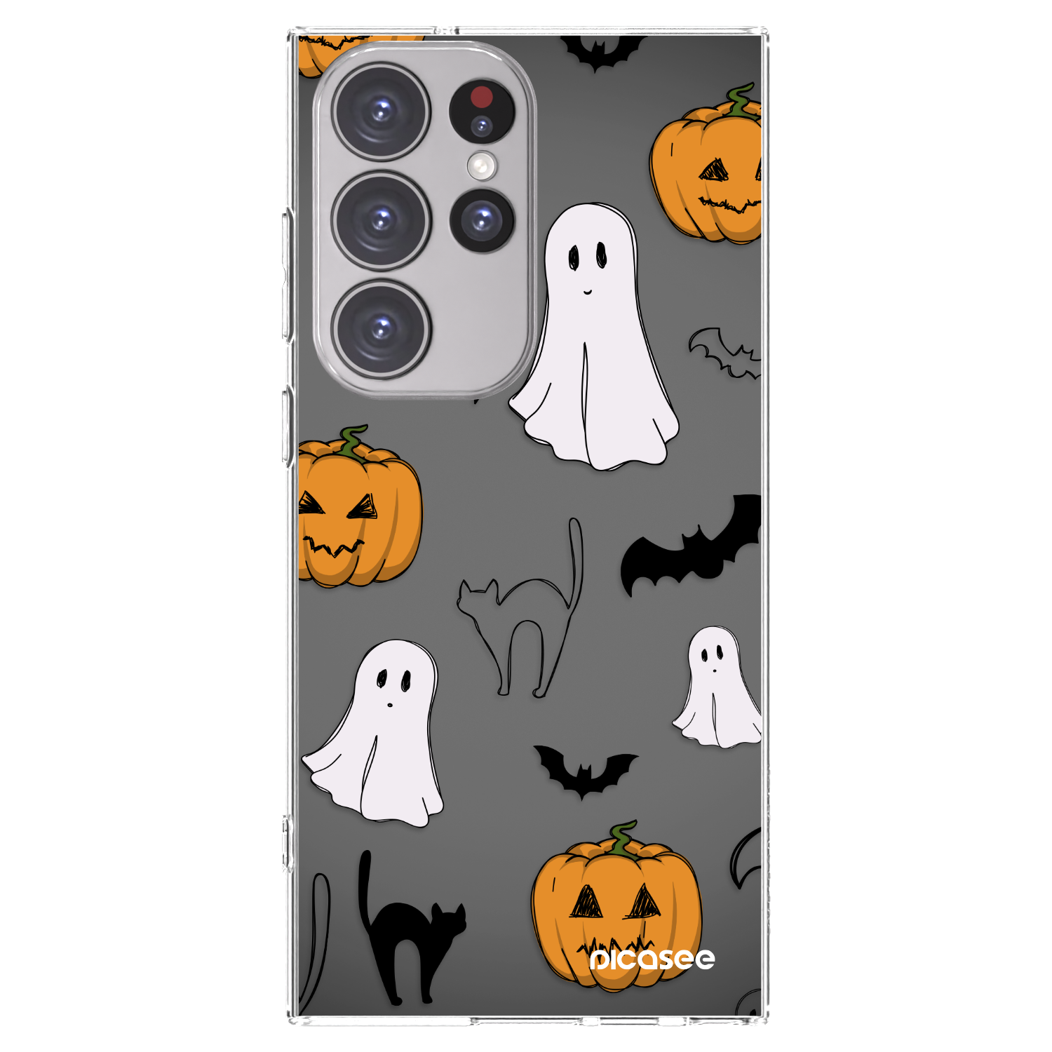 Picasee silikonski prozorni ovitek za Samsung Galaxy S23 Ultra 5G - Spooky crew