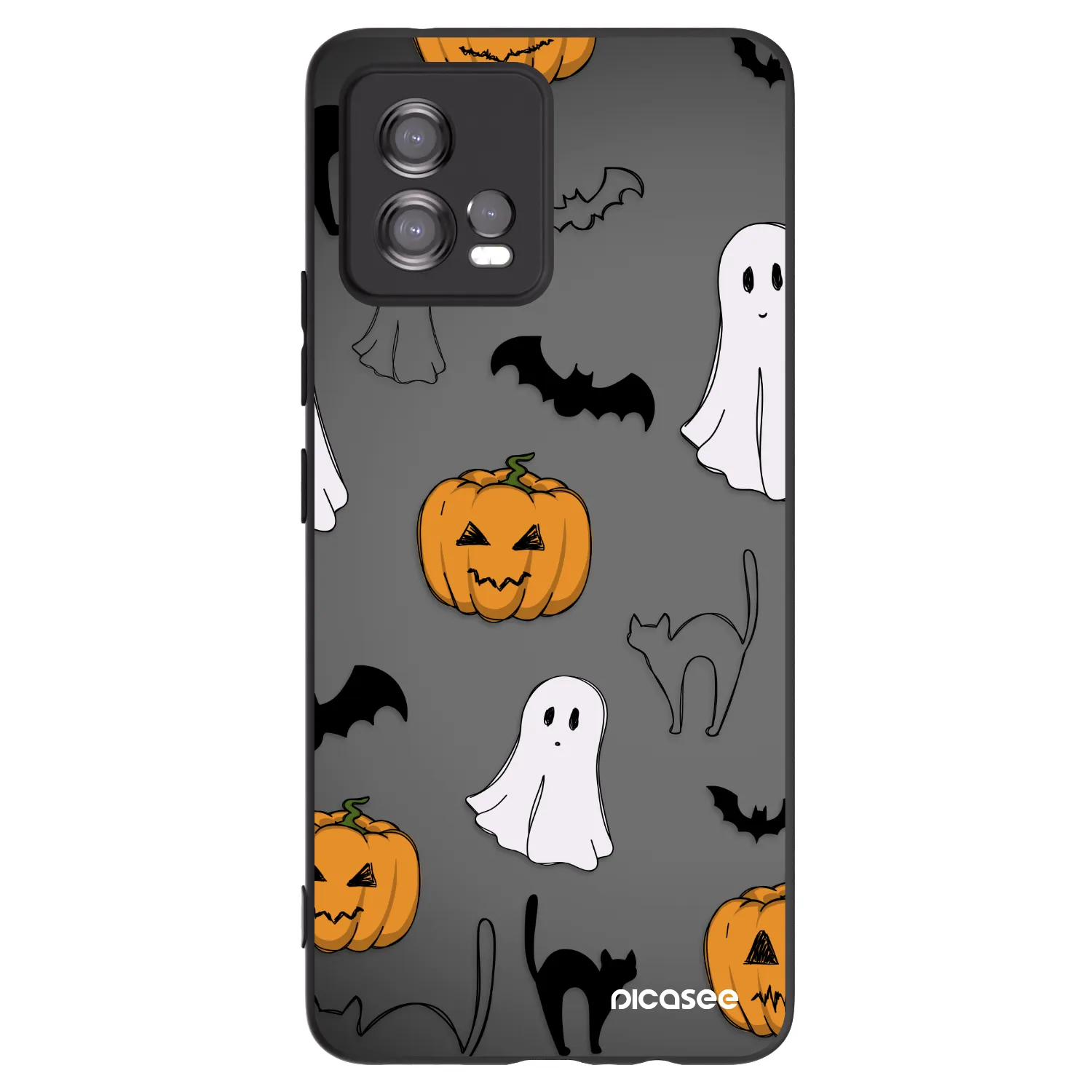 Picasee silikonski črni ovitek za Motorola Moto G72 - Spooky crew