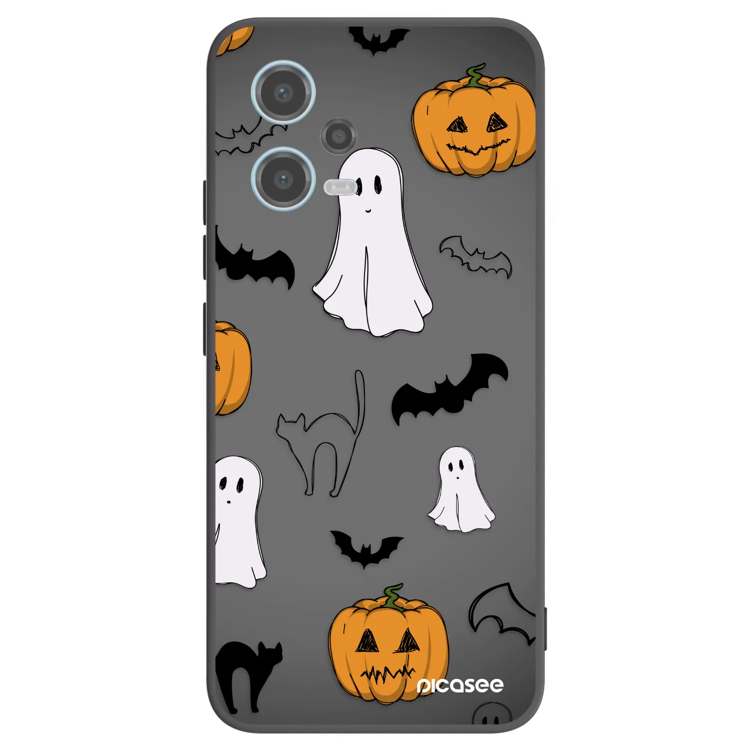 Picasee silikonski črni ovitek za Xiaomi Redmi Note 12 5G - Spooky crew