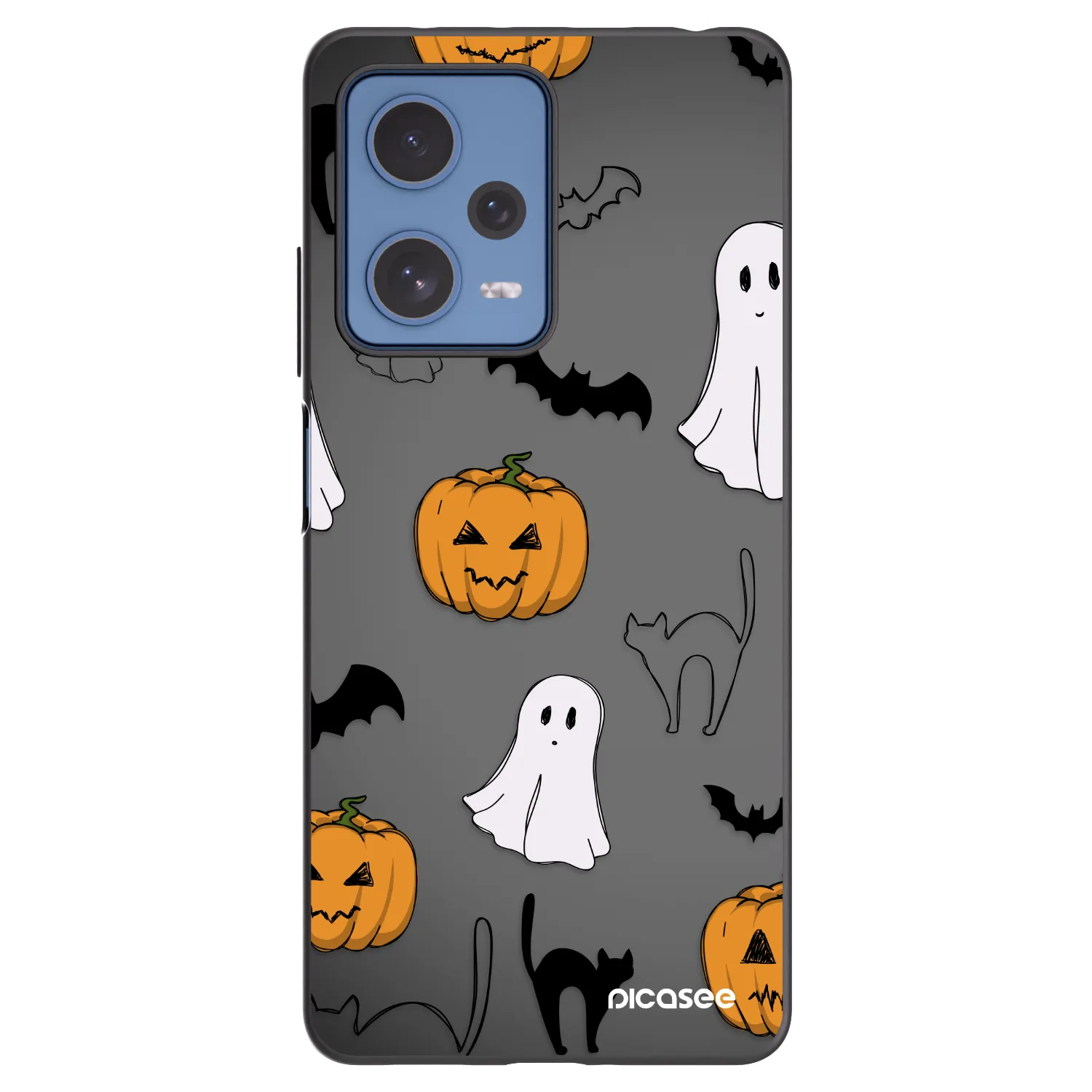 Picasee silikonski črni ovitek za Xiaomi Redmi Note 12 Pro 5G - Spooky crew