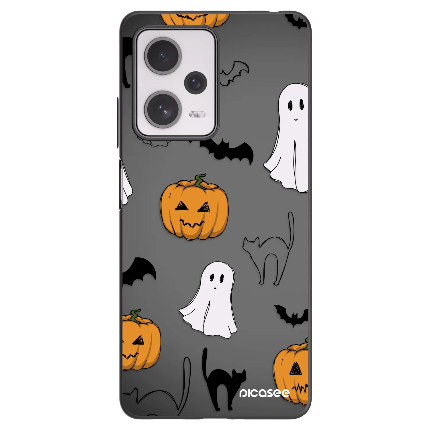 Picasee silikonski črni ovitek za Xiaomi Redmi Note 12 Pro+ 5G - Spooky crew