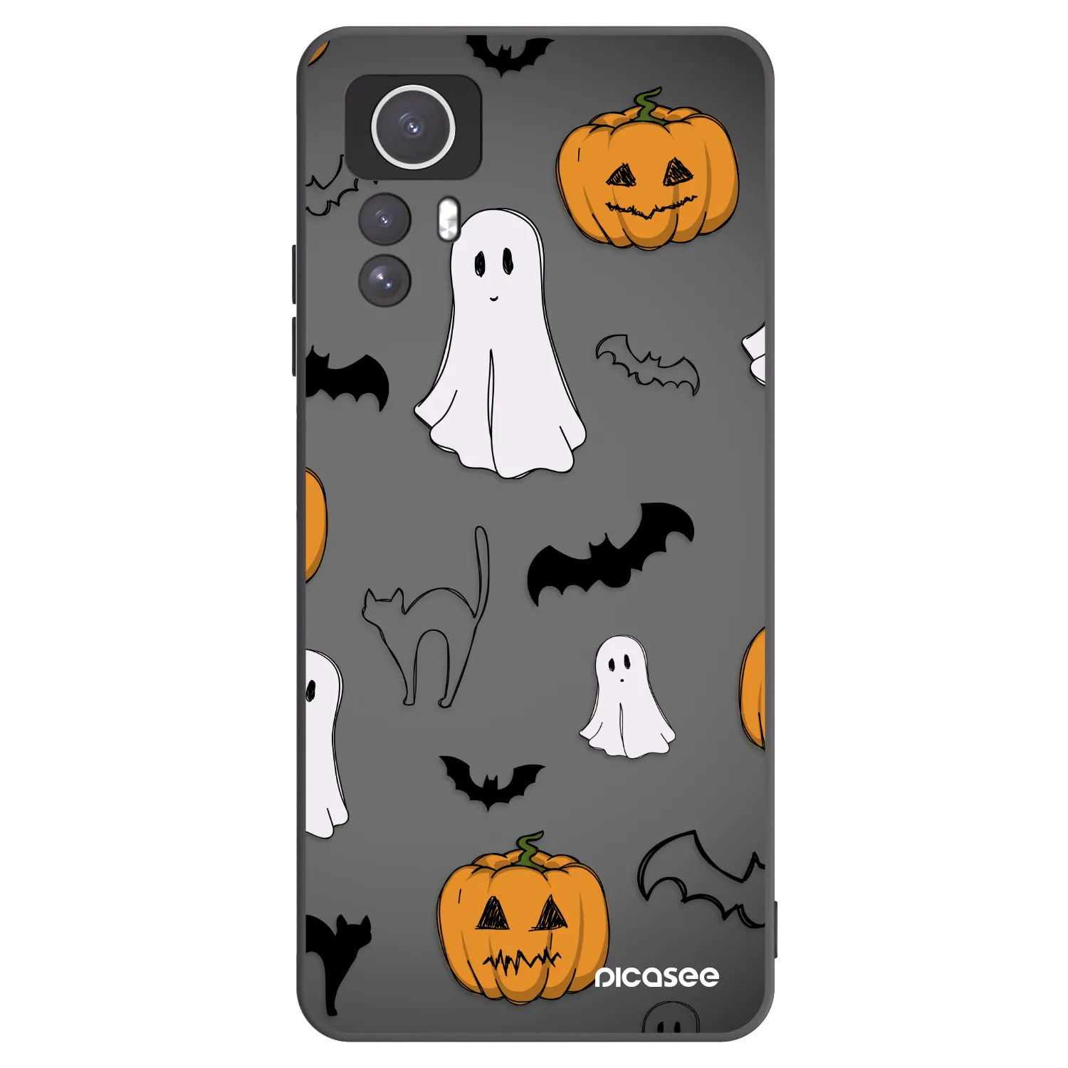 Picasee silikonski črni ovitek za Xiaomi Redmi Note 12S - Spooky crew