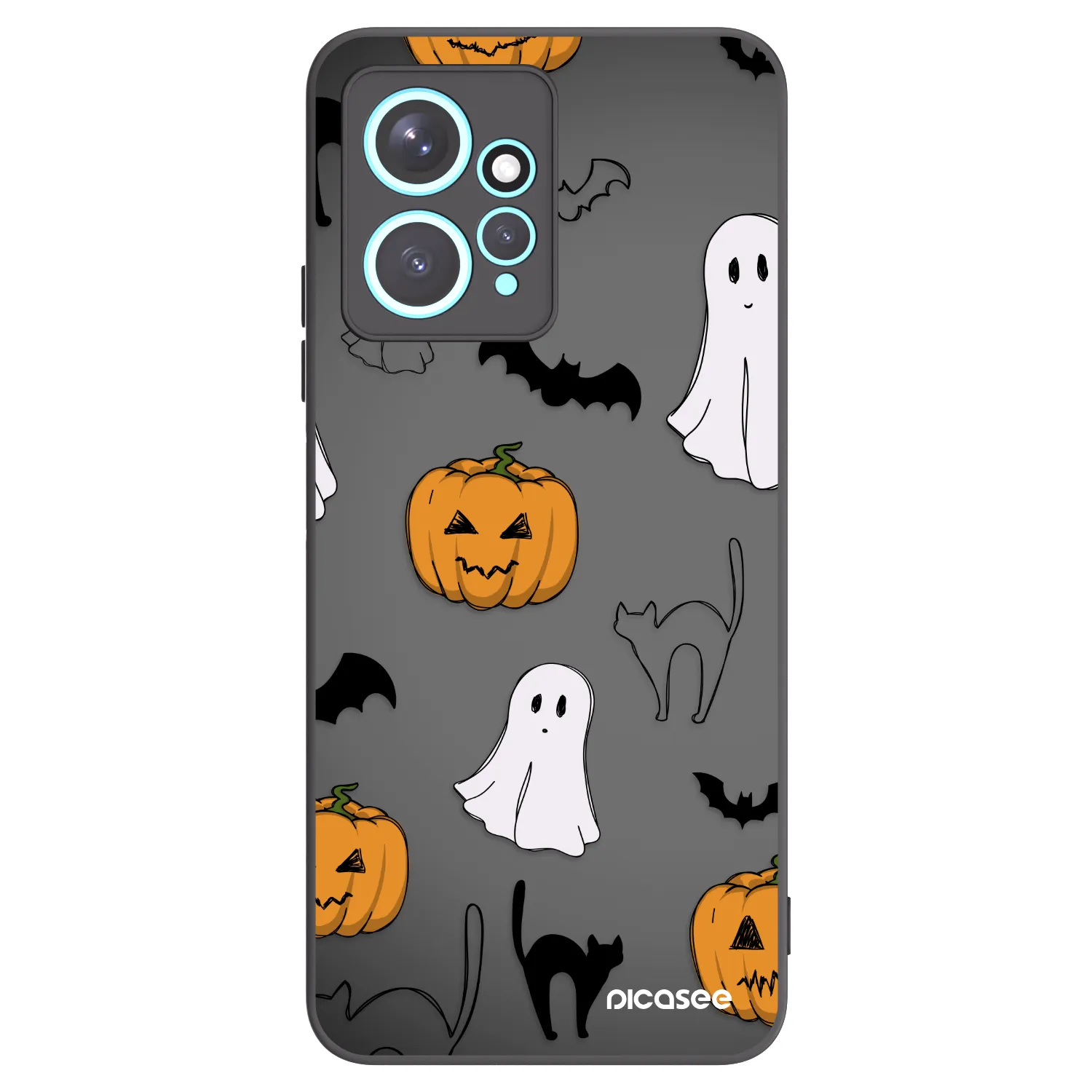 Picasee silikonski črni ovitek za Xiaomi Redmi Note 12 4G - Spooky crew