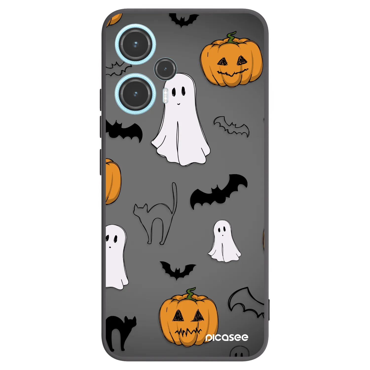 Picasee silikonski črni ovitek za Xiaomi Poco F5 - Spooky crew