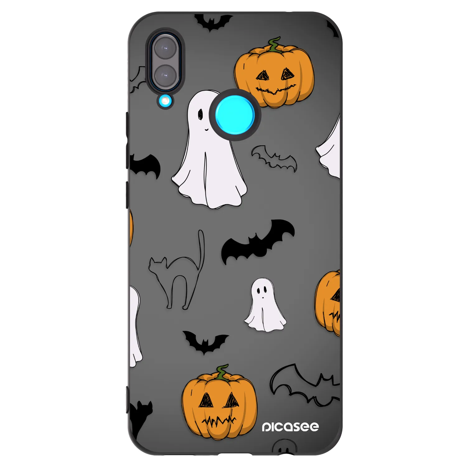 Picasee silikonski črni ovitek za Huawei Nova 3i - Spooky crew