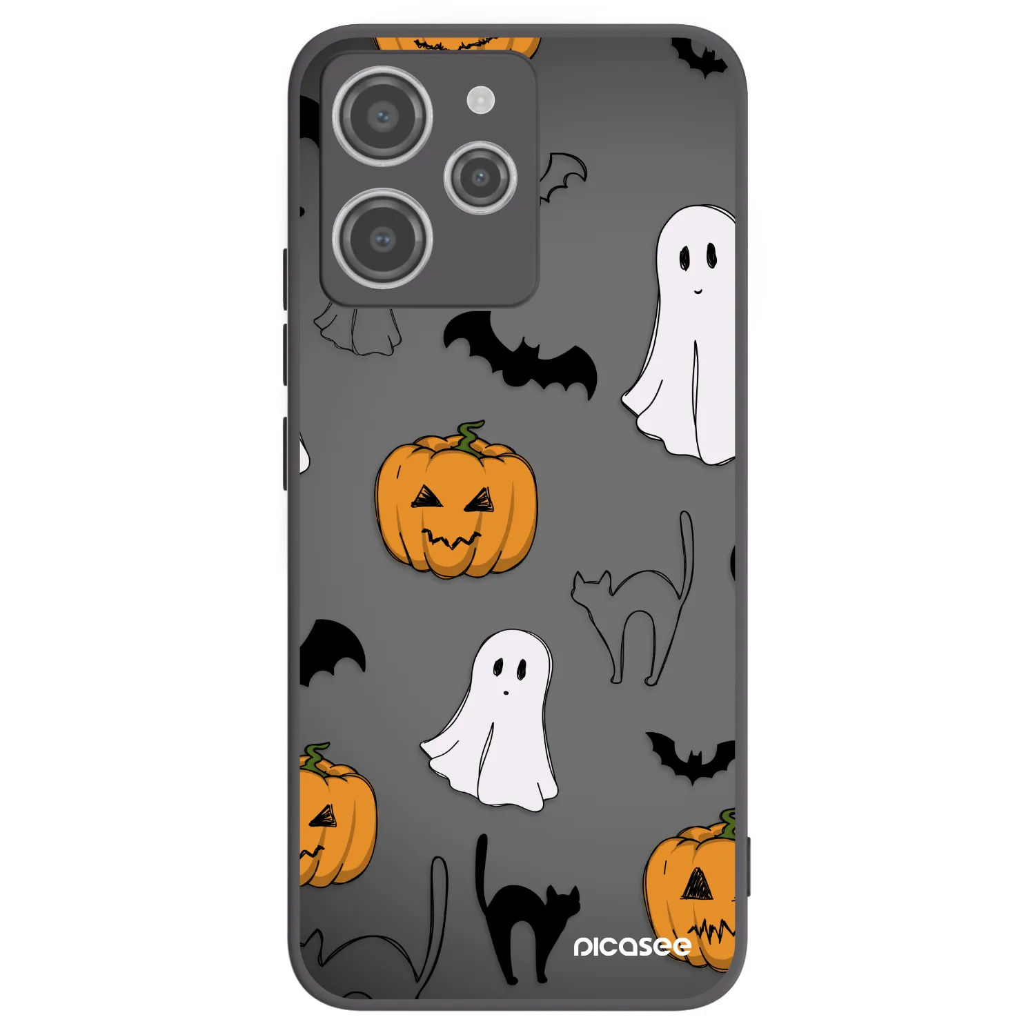 Picasee silikonski črni ovitek za Xiaomi Redmi 12 4G - Spooky crew