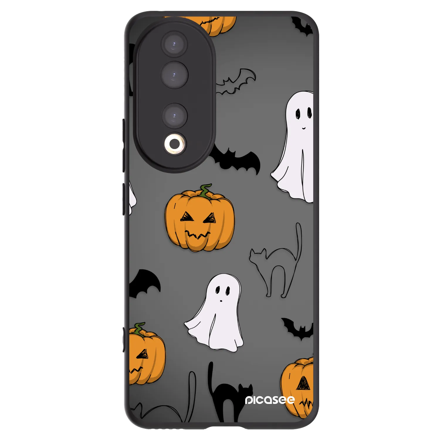 Picasee silikonski črni ovitek za Honor 90 5G - Spooky crew
