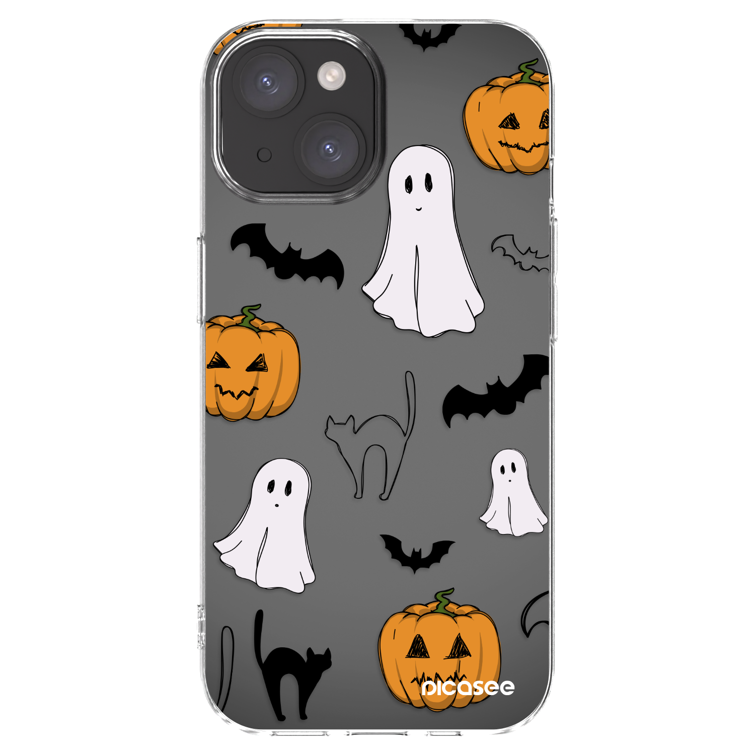 Picasee silikonski prozorni ovitek za Apple iPhone 15 - Spooky crew