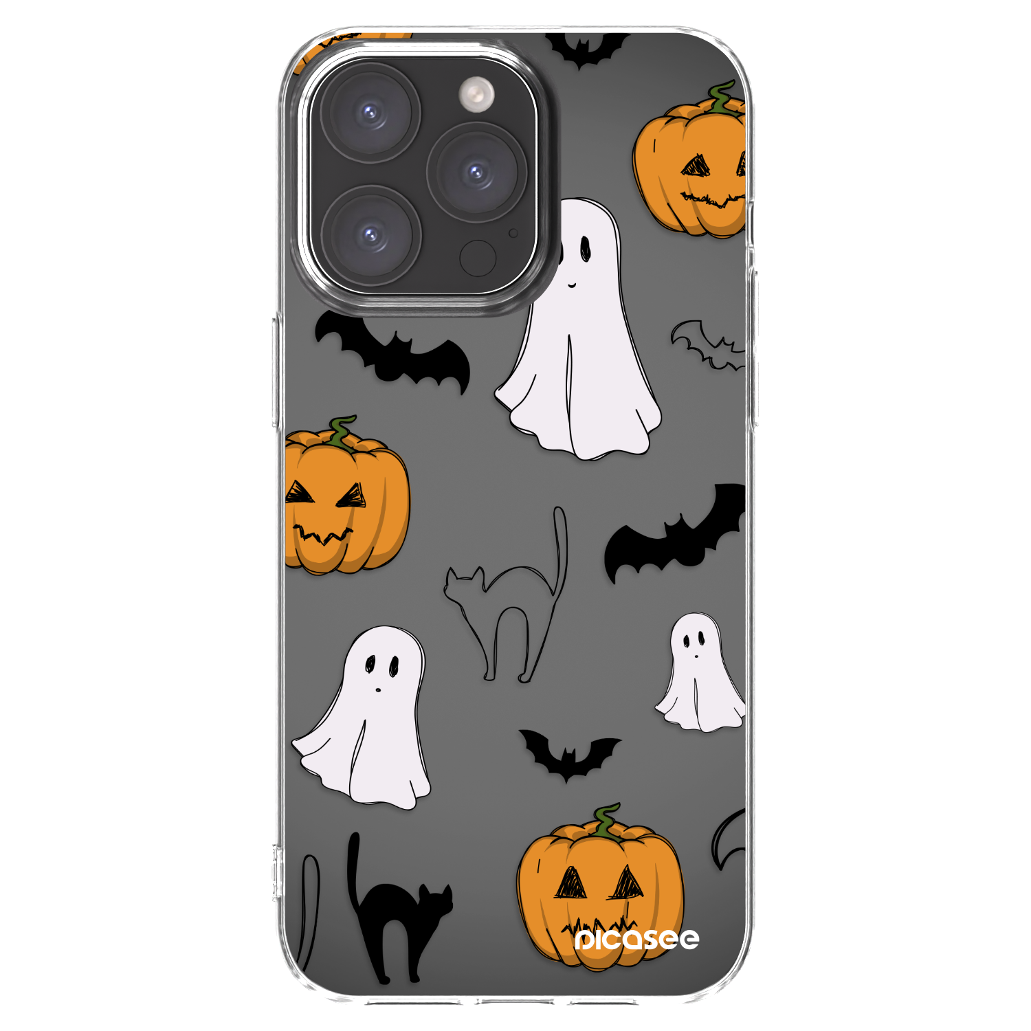 Picasee silikonski prozorni ovitek za Apple iPhone 15 Pro Max - Spooky crew