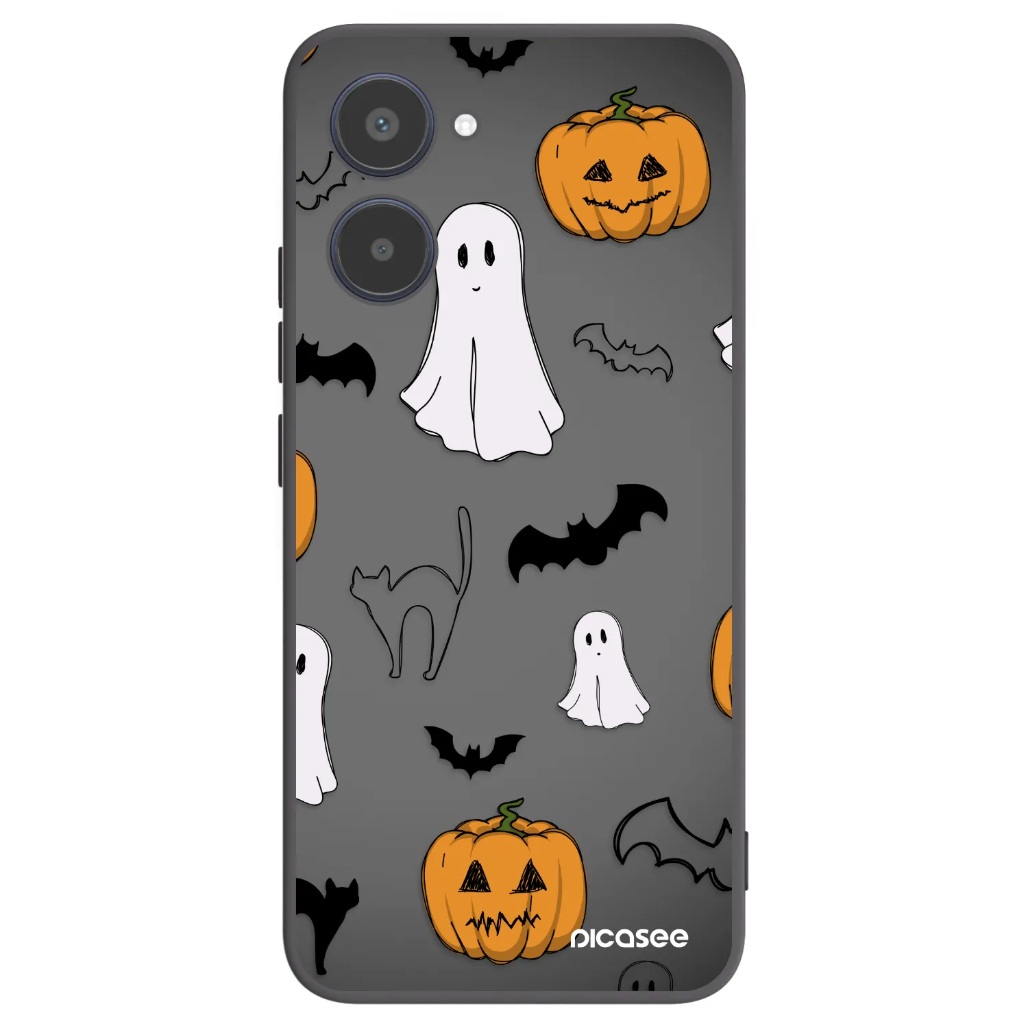 Picasee silikonski črni ovitek za Realme 10 4G - Spooky crew