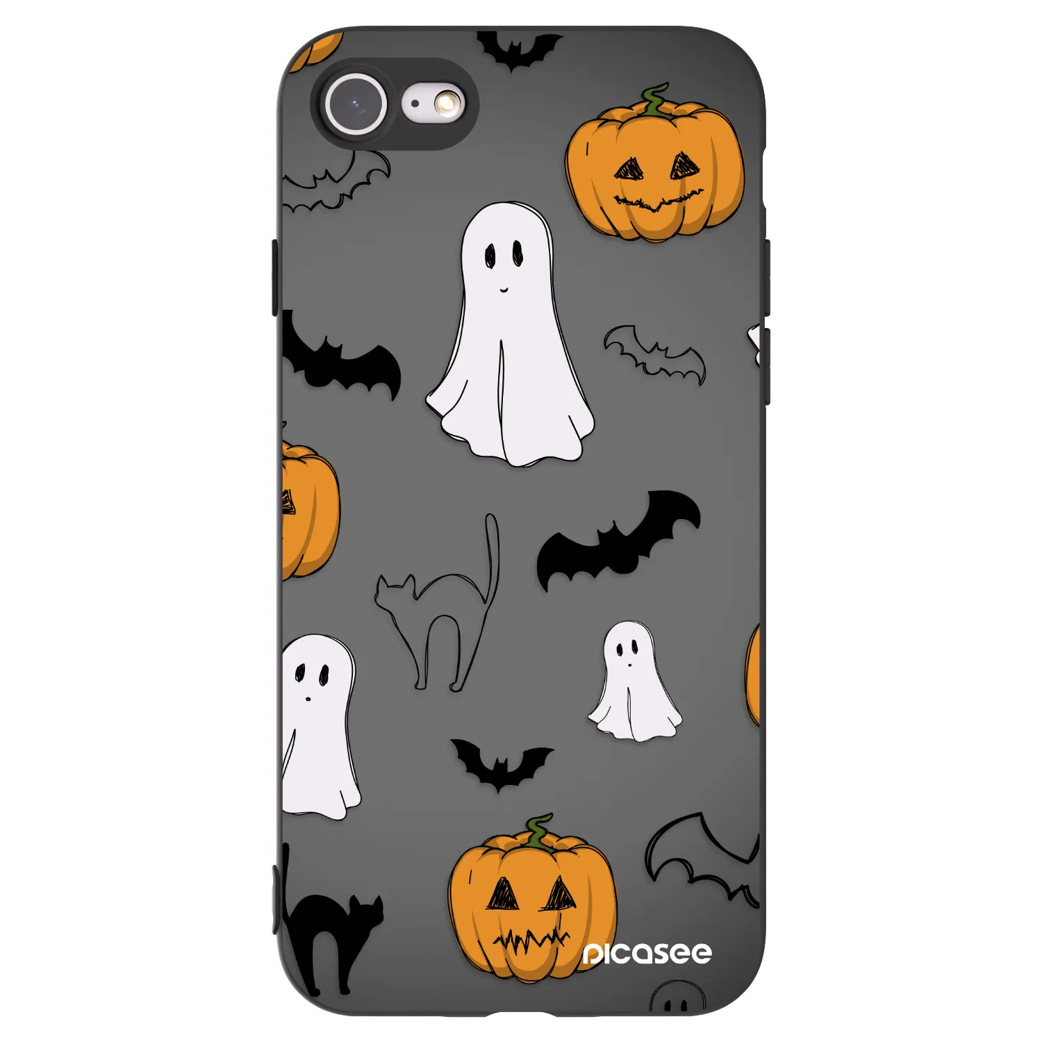Picasee silikonski črni ovitek za Apple iPhone 7 - Spooky crew