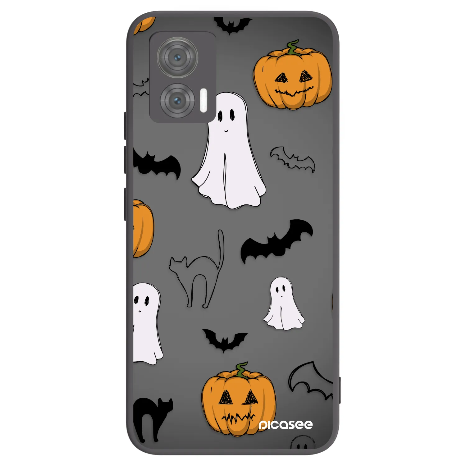 Picasee silikonski črni ovitek za Motorola Edge 30 Neo - Spooky crew