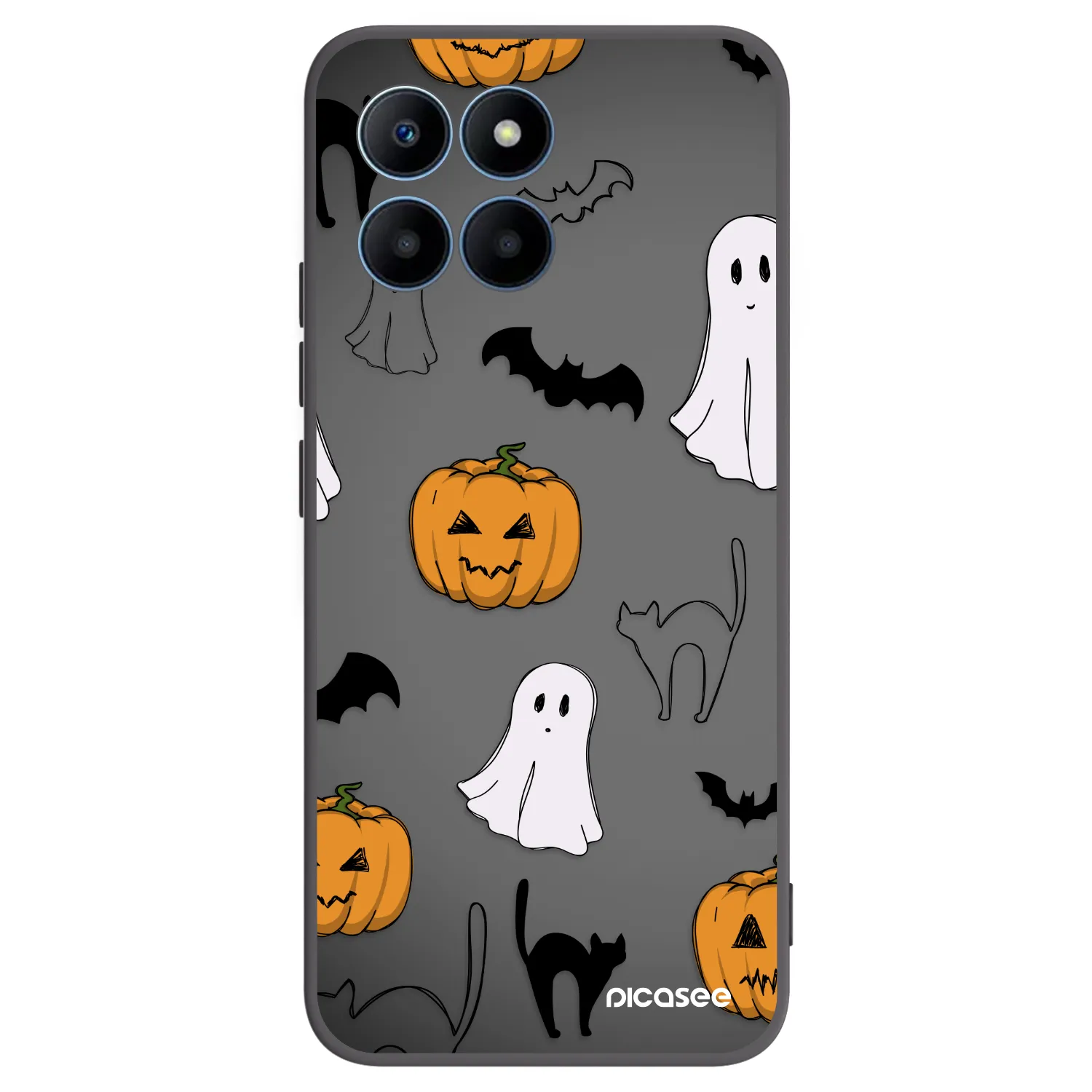 Picasee silikonski črni ovitek za Honor 70 Lite - Spooky crew