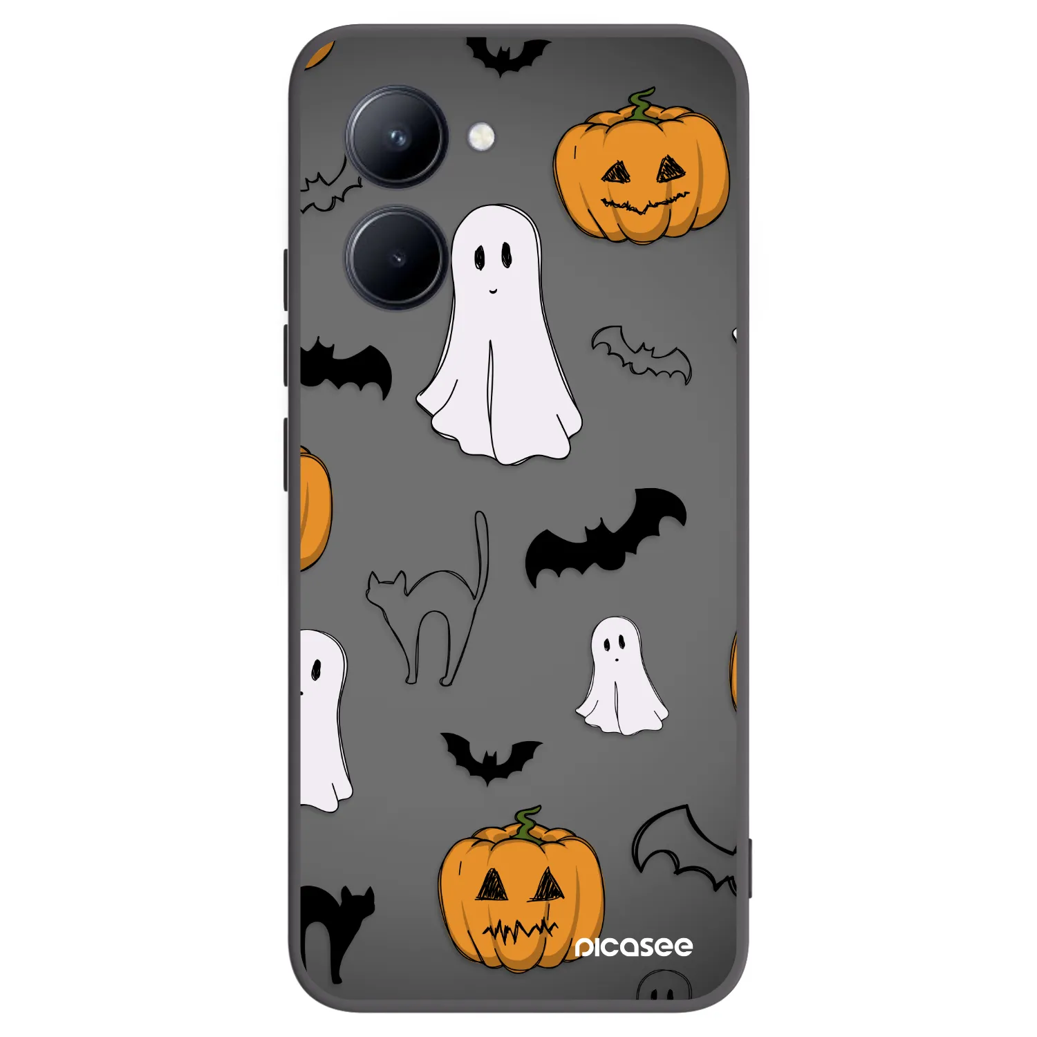Picasee silikonski črni ovitek za Realme C33 (2023) - Spooky crew