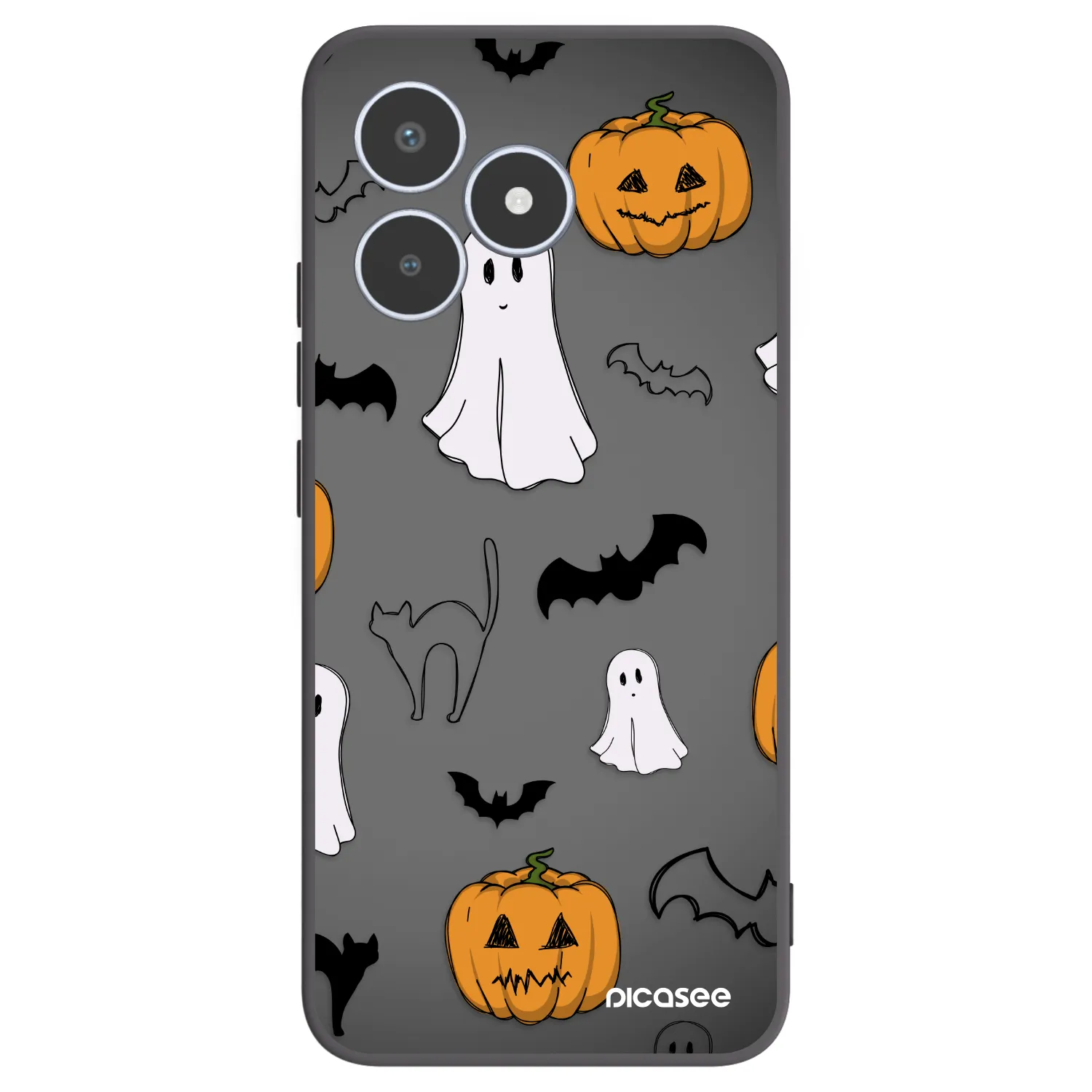 Picasee silikonski črni ovitek za Realme C53 - Spooky crew