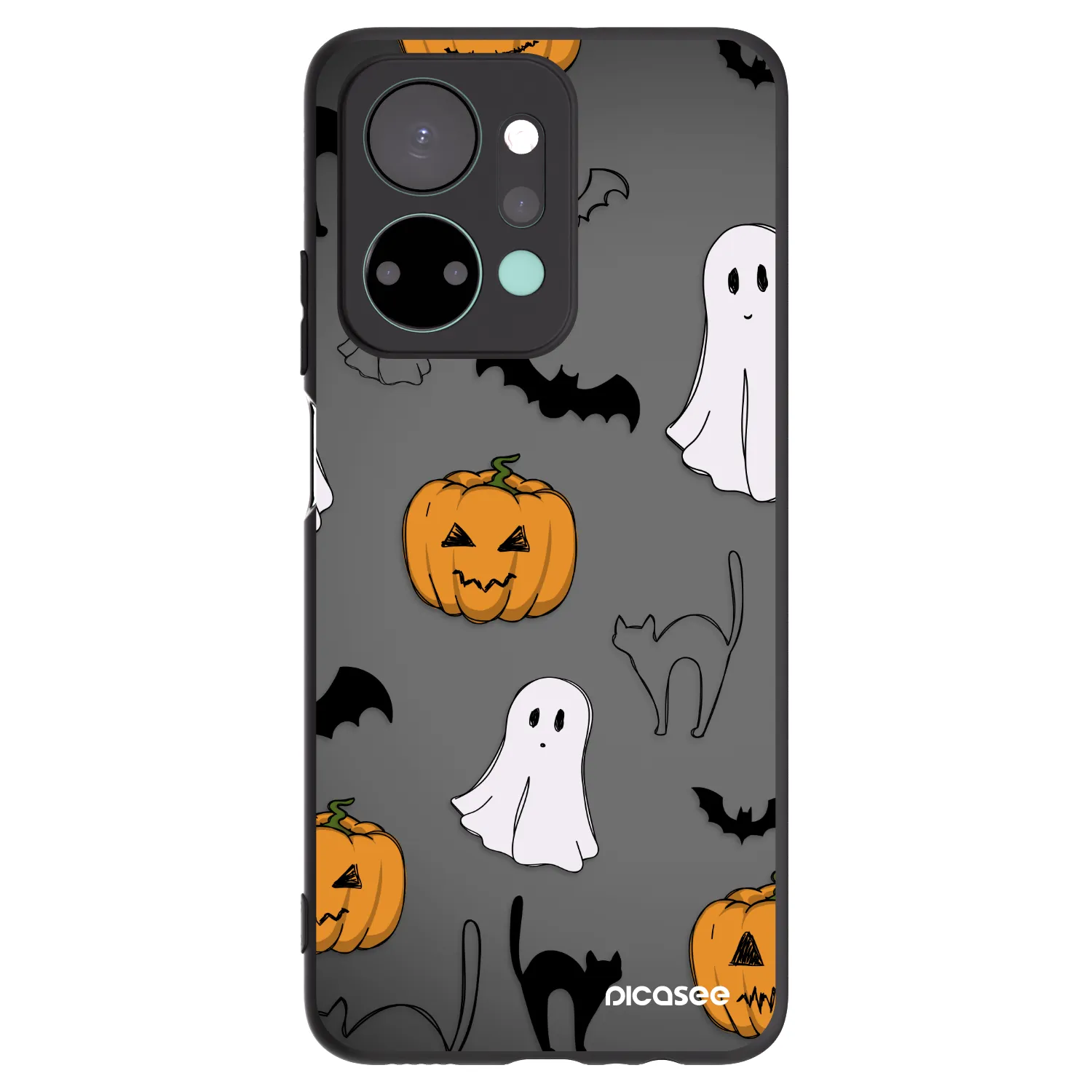 Picasee silikonski črni ovitek za Honor X7a - Spooky crew