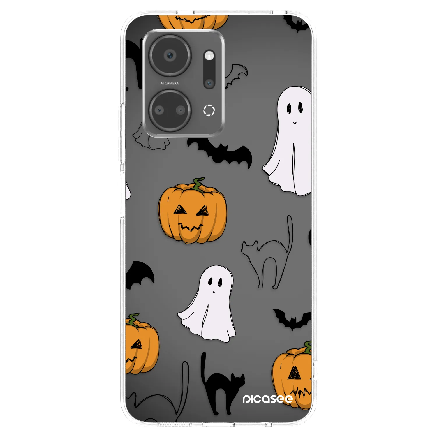 Picasee silikonski prozorni ovitek za Honor X7a - Spooky crew