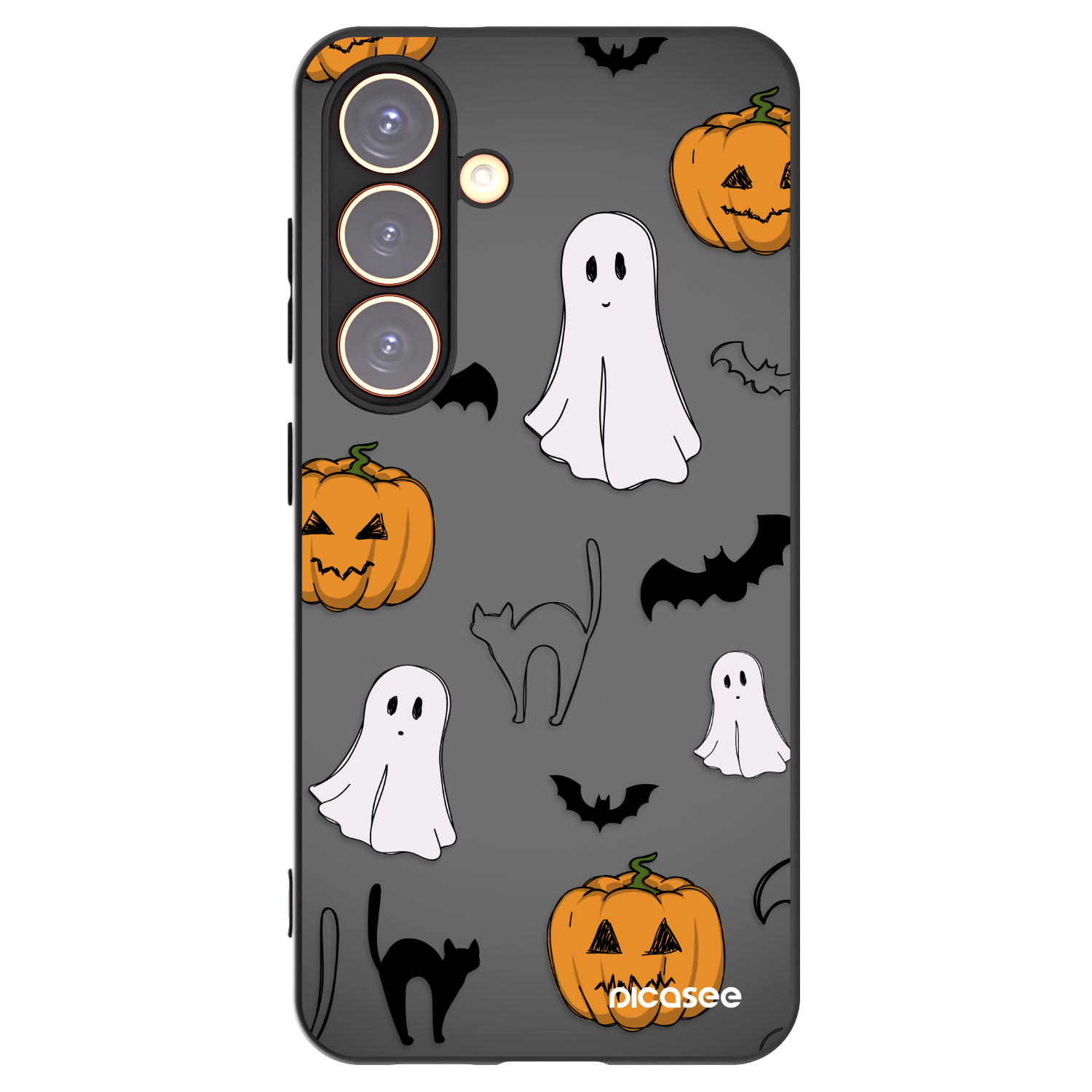 Picasee silikonski črni ovitek za Samsung Galaxy S24 S921B 5G - Spooky crew