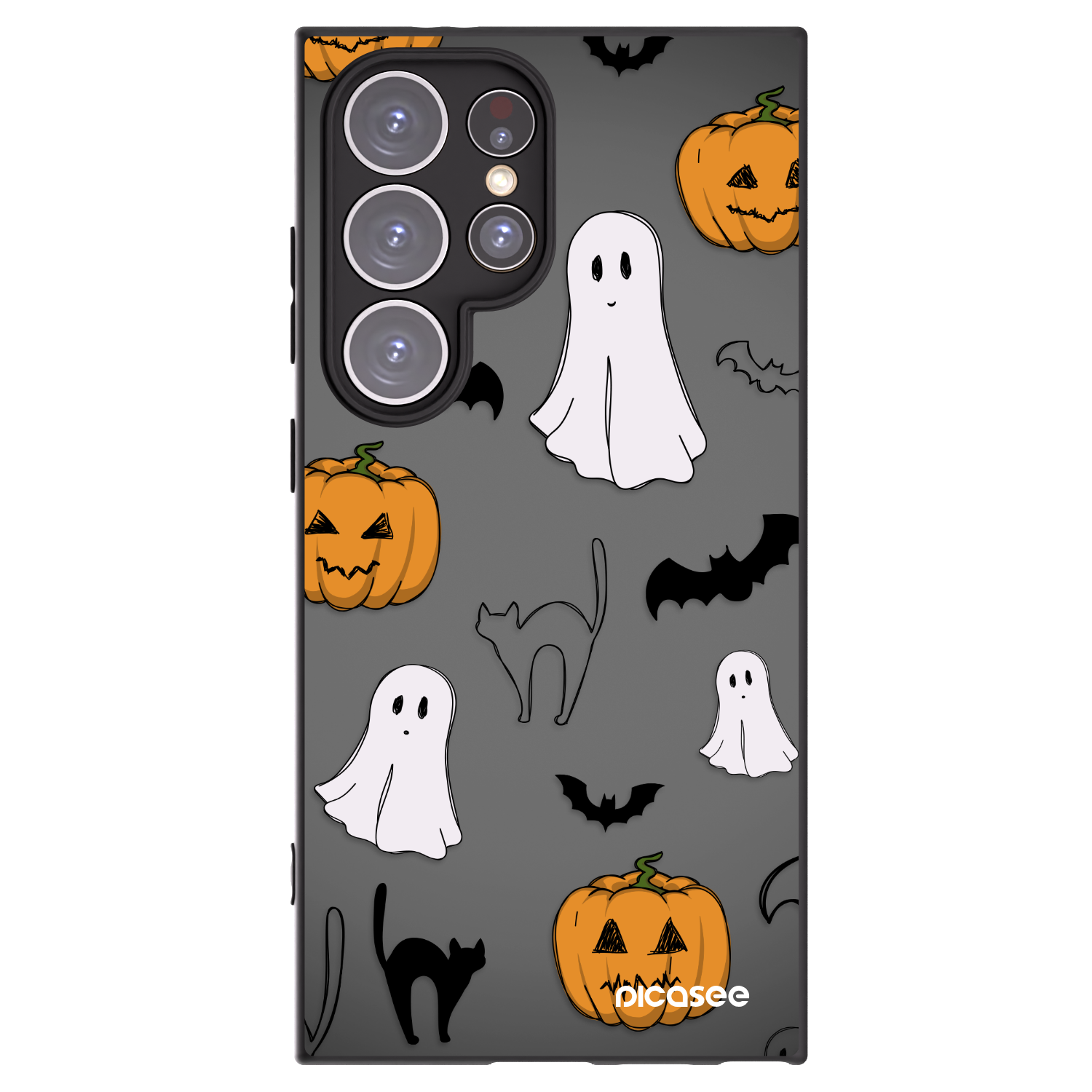 Picasee silikonski črni ovitek za Samsung Galaxy S24 Ultra S928B 5G - Spooky crew