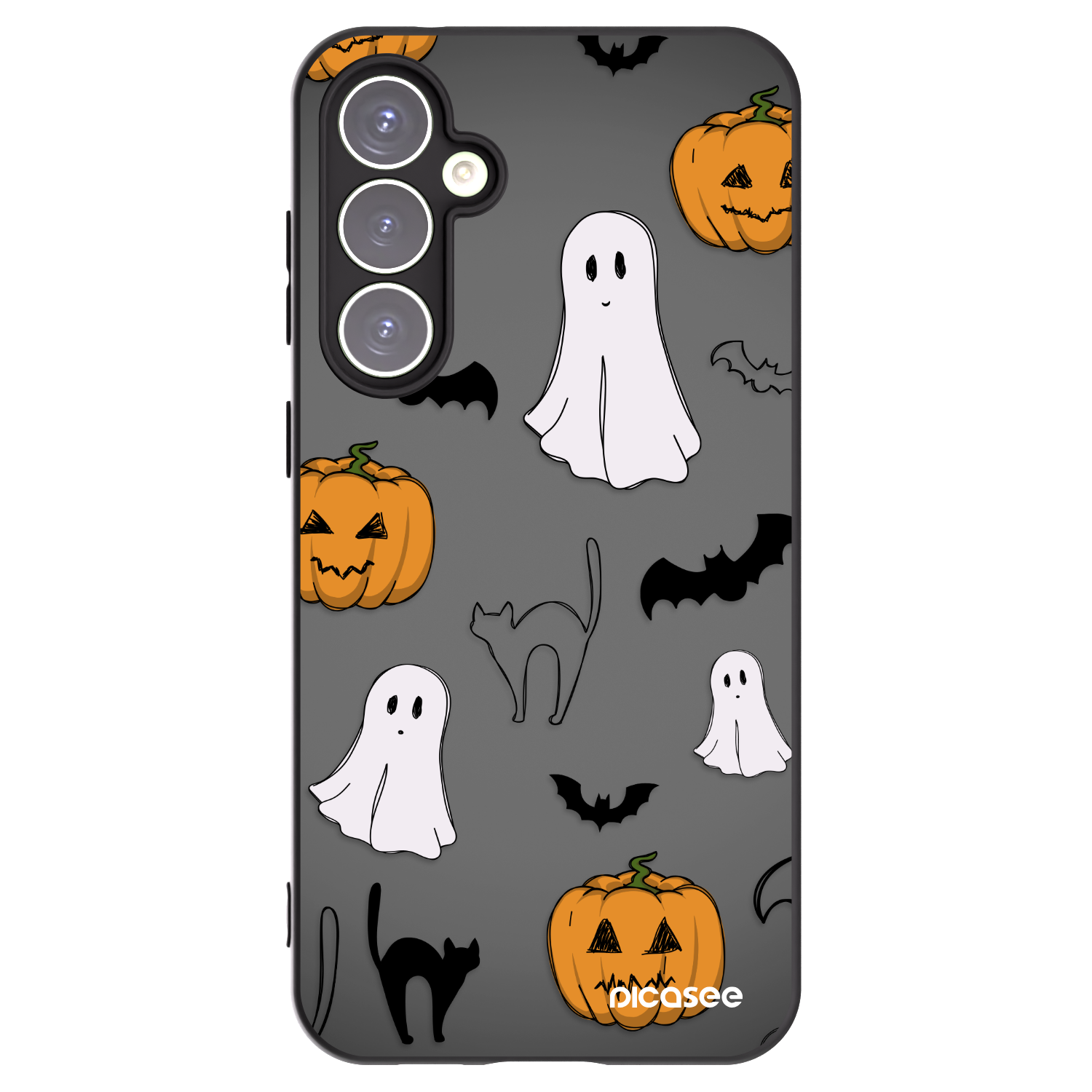 Picasee silikonski črni ovitek za Samsung Galaxy S23 FE S711B - Spooky crew